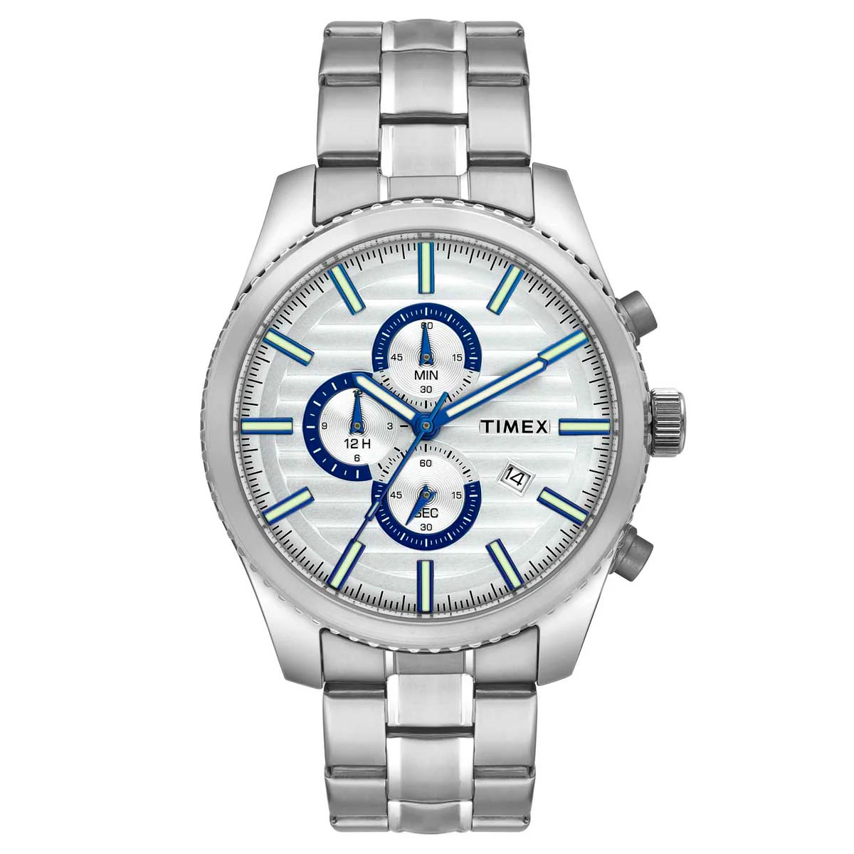 Timex Fashion Men's Grey Dial Round Case Chronograph Function Watch -TWEG19503
