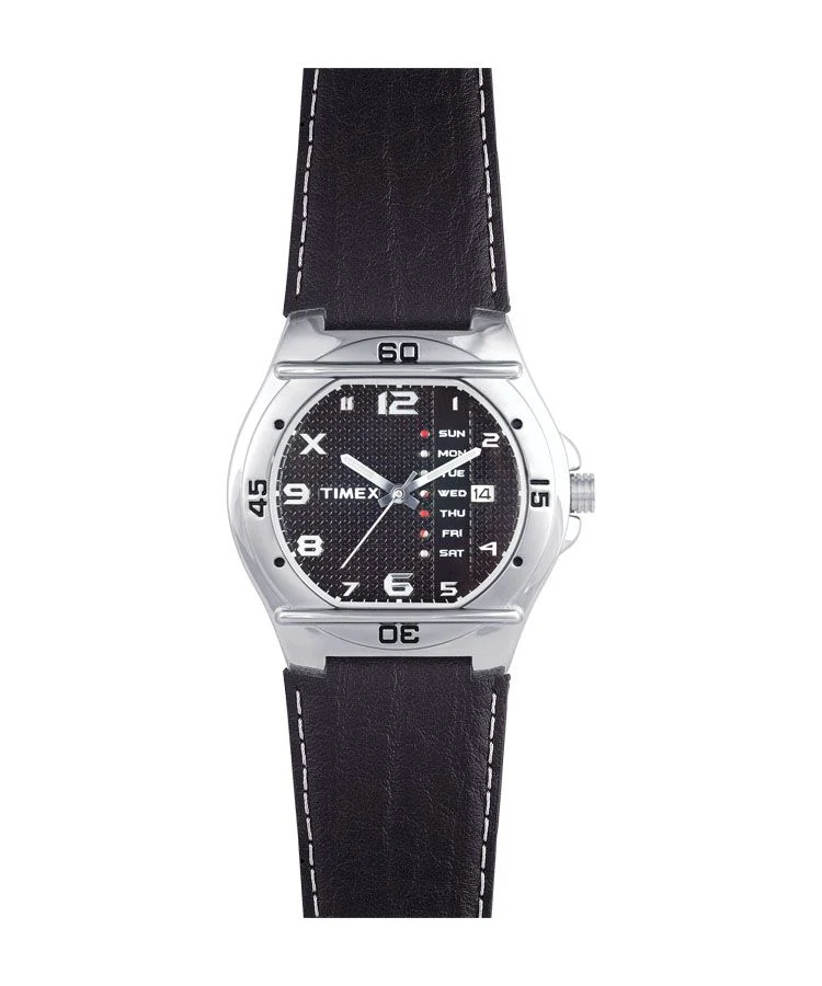 Timex Fashion Men's Quartz Analog Black Dial Round Case Day Date Function Watch -EL03