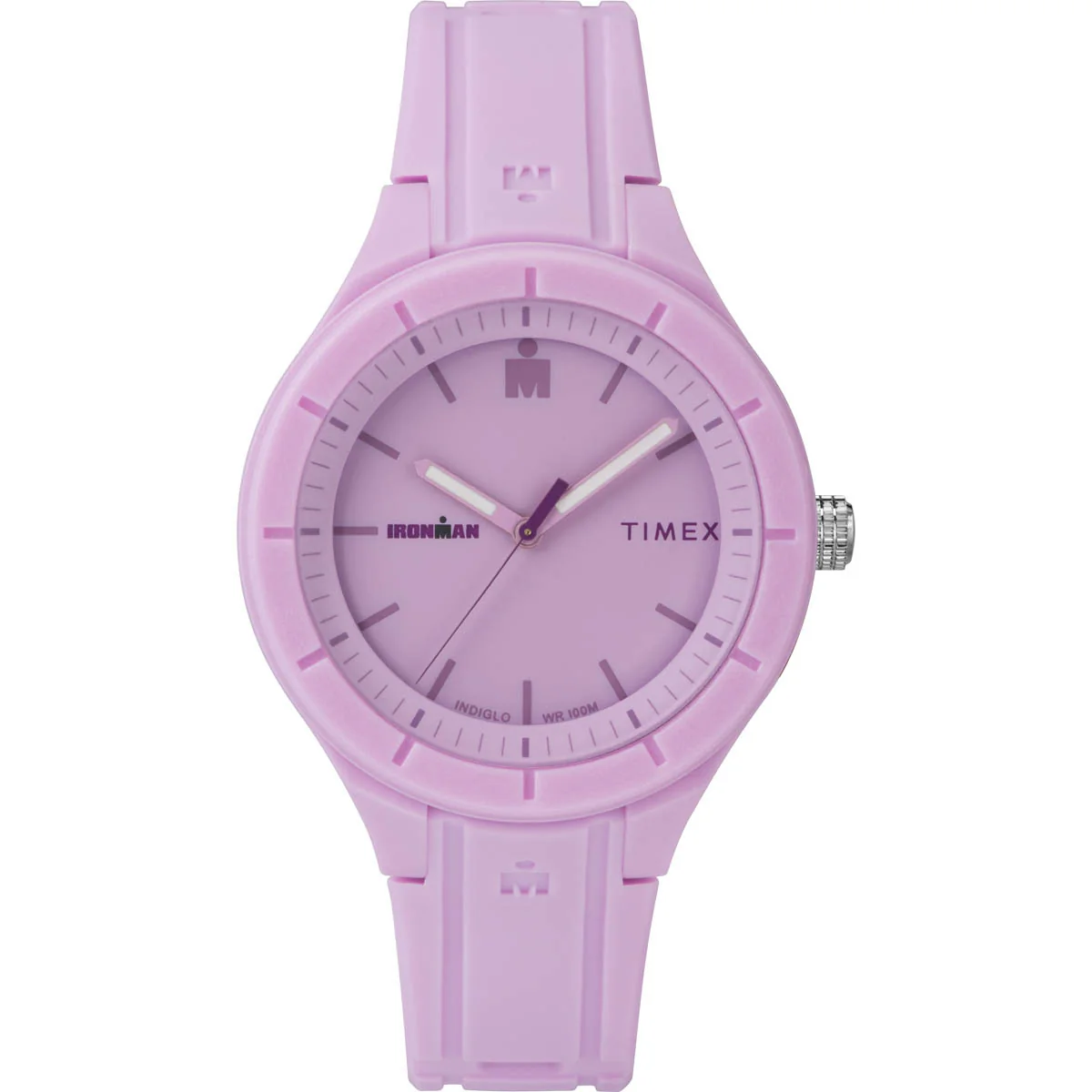Timex Global Women's Purple Dial  Case Soft-Silicone-Rubber-Strap Function Watch -TW5M17300