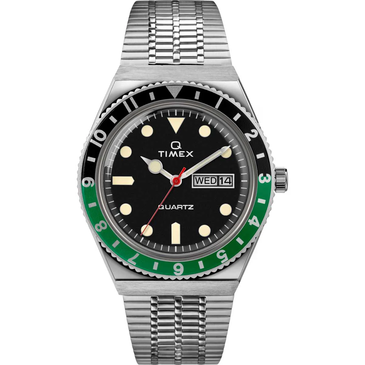 Timex 3 Hands Men's Analog Black Dial Coloured Quartz Watch, Round Dial with 38 mm Case width - TW2U60900U9