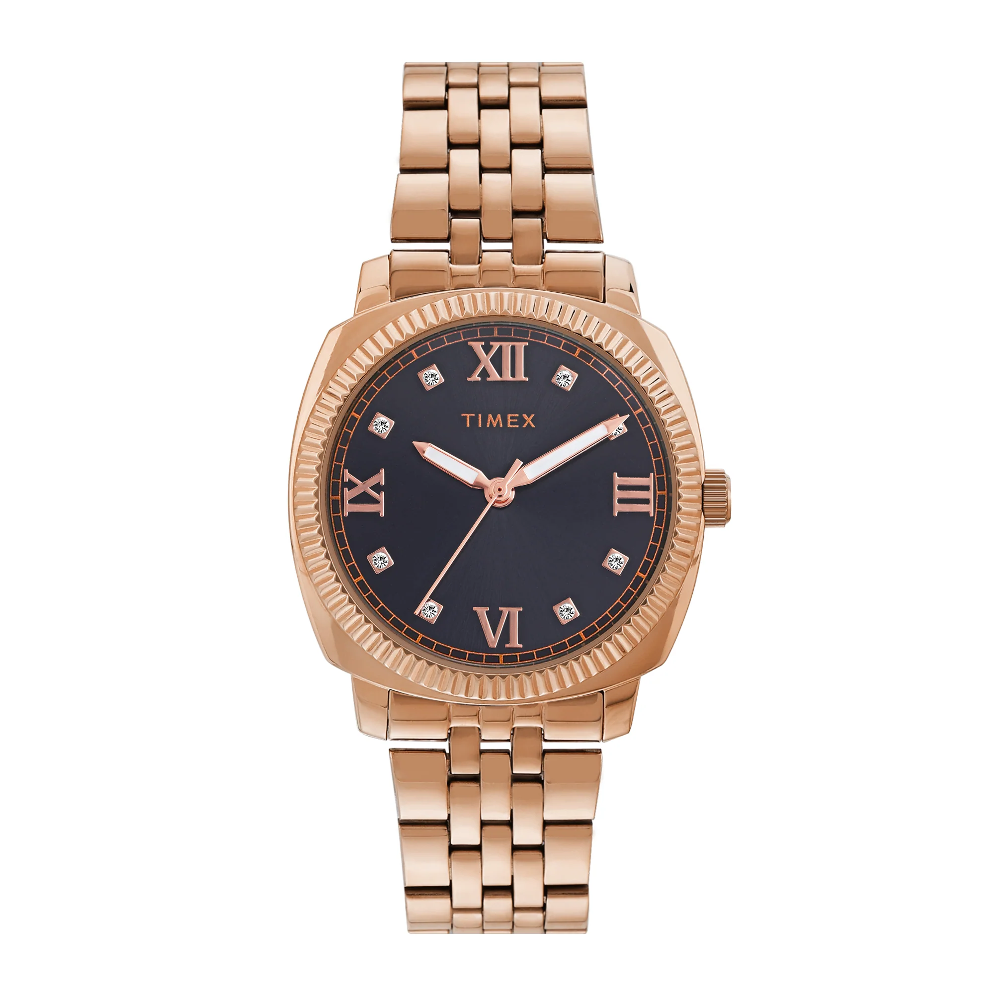 Timex Black Round Dial Analog Women's Watch - TWEL234SMU02