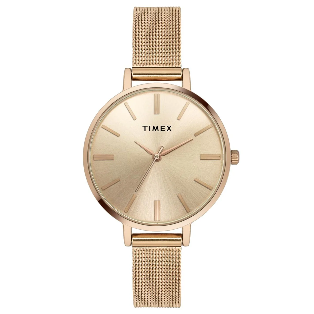 Timex Fashion Collection Premium Quality Women Analog Rose Gold Dial Coloured Quartz Watch, Round Dial with 35mm Case width - TWEL155SMU02