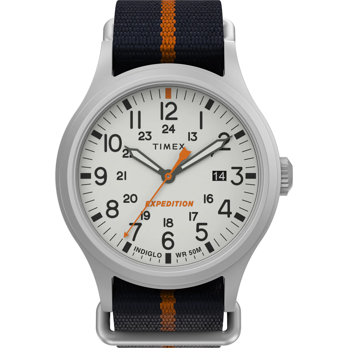 Timex 3 Hands Men's Analog White Dial Coloured Quartz Watch, Round Dial with 40 mm Case width - TW2V22800UJ