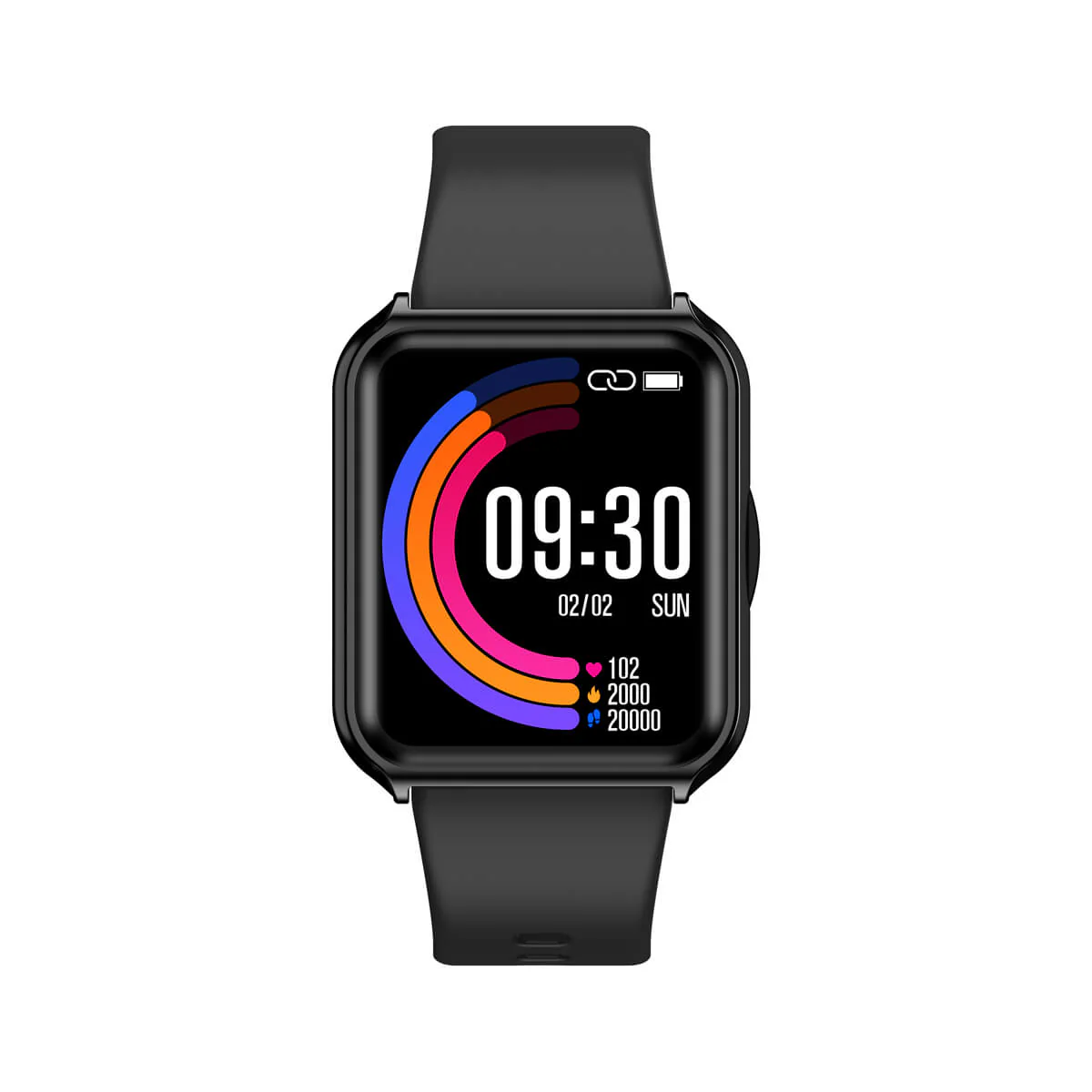 Timex Fit 3.0 Unisex Smart Watch Square Case Bluetooth Calling, SPO2, multiple watch faces, Heart rate, activity tracking, Stress monitoring, BP Function Watch -TWTXW403T