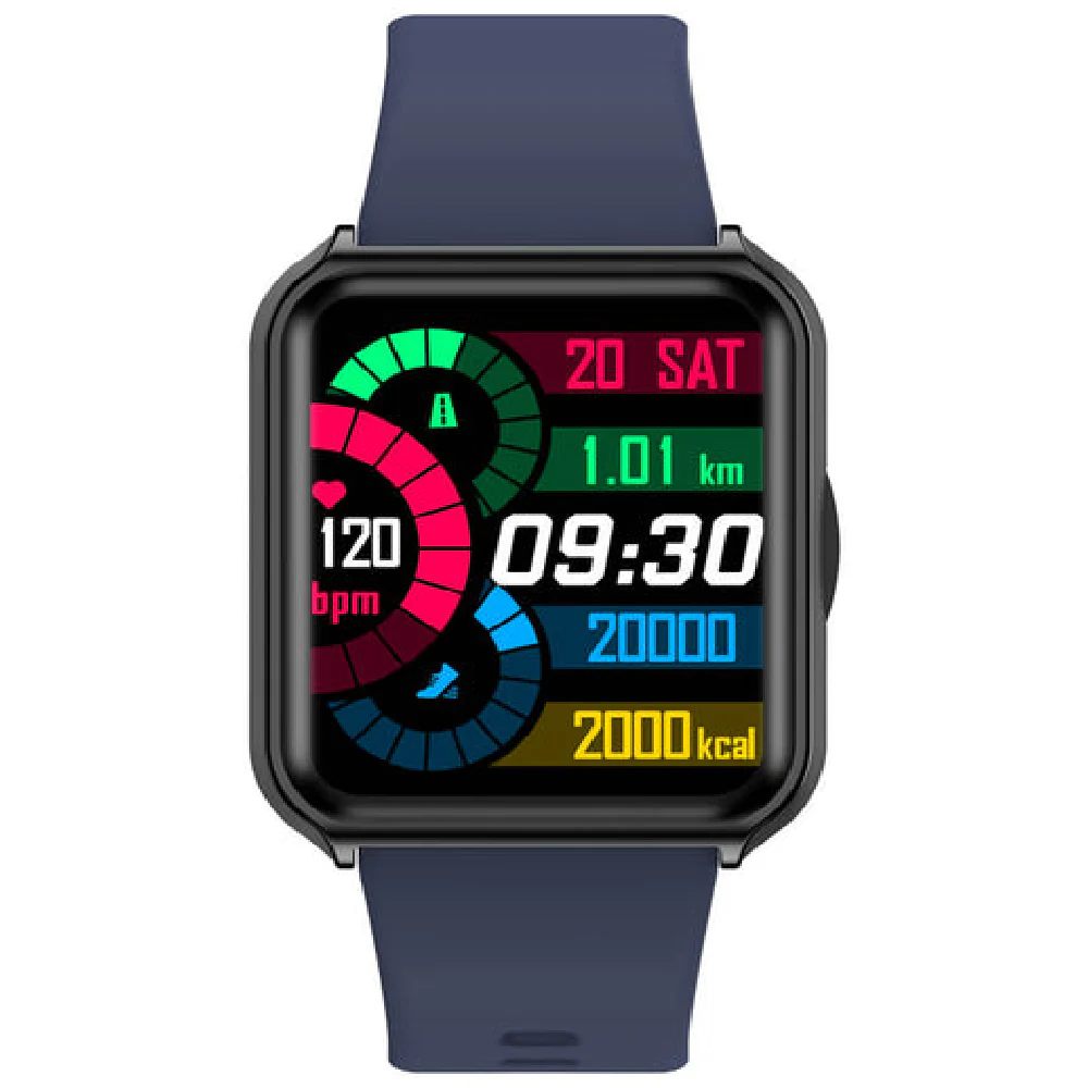 Timex Fit 3.0 Unisex Smart Watch Square Case Bluetooth Calling, SPO2, multiple watch faces, Heart rate, activity tracking, Stress monitoring, BP Function Watch -TWTXW401T