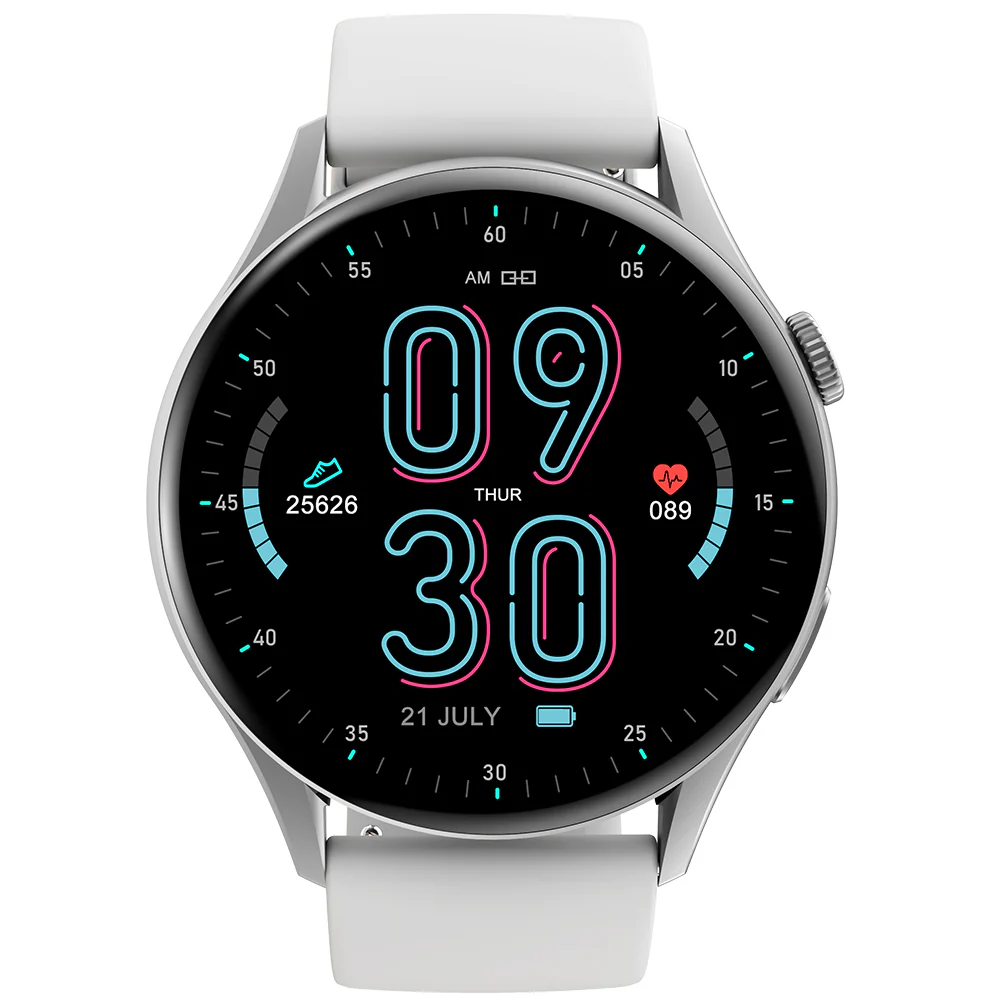 Timex FitGen 1.43 Round AMOLED Smartwatch with 466x466 Pixel Resolution|Single Sync Bluetooth Calling| Rotating Crown| Metallic Body|Always On Display|AI Voice Assist|100 Sports Modes|200 Watchfaces|Upto 7 Days Battery(Normal Usage) - TWTXW502T