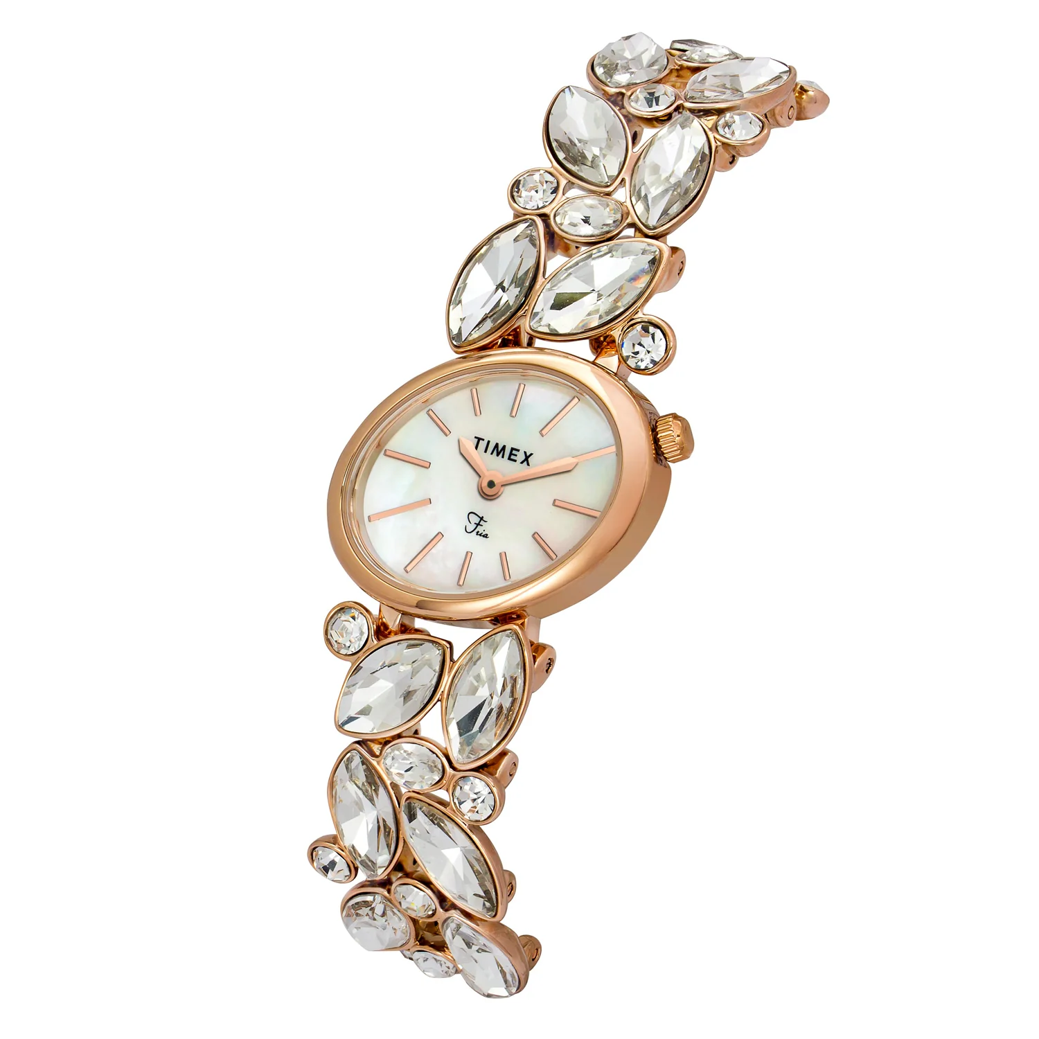 TIMEX Fria Mother of Pearl White Oval Dial Analog Women's Watch - TWEL20902 - Image 2