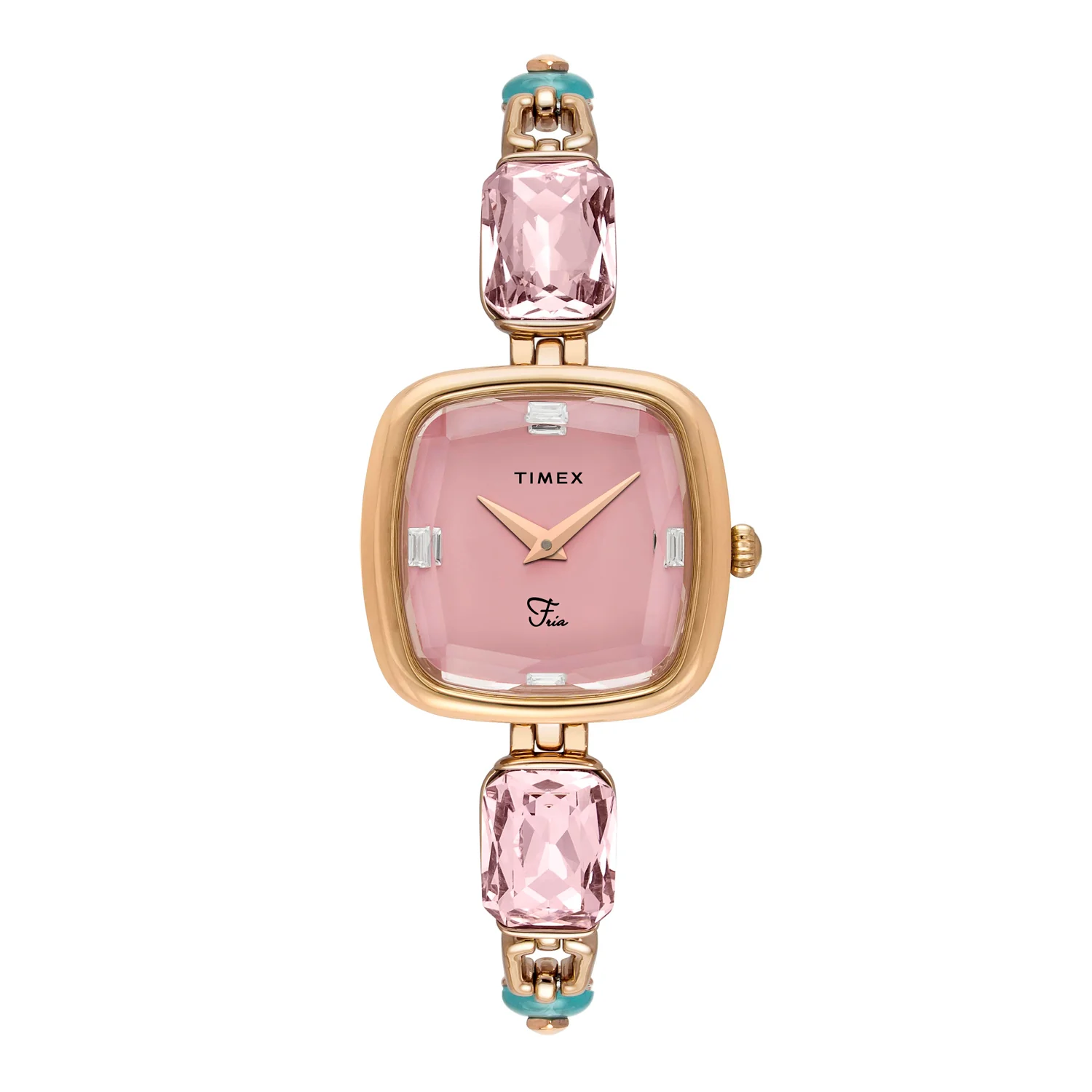 TIMEX Fria Pink Square Dial Analog Women's Watch - TWEL21203
