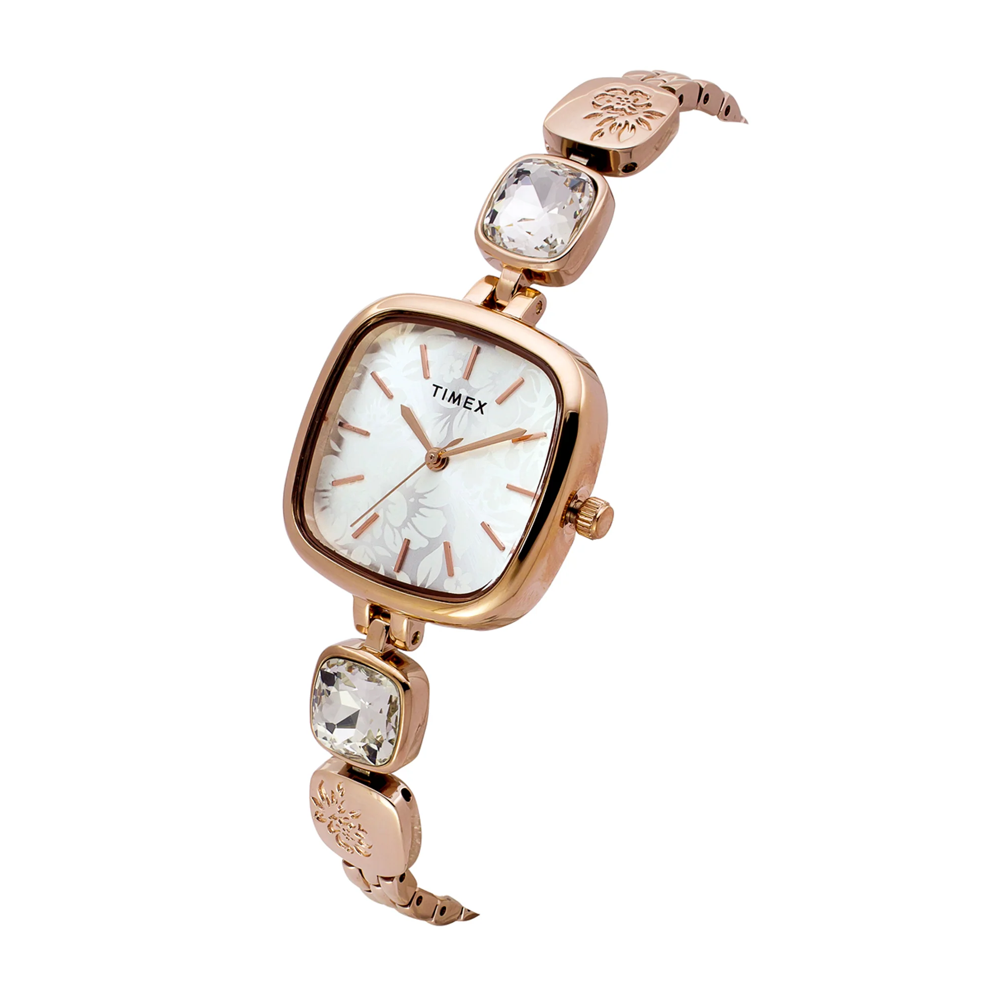 TIMEX Fria Women Silver Square Dial Analog Watch - TWEL21001 - Image 2