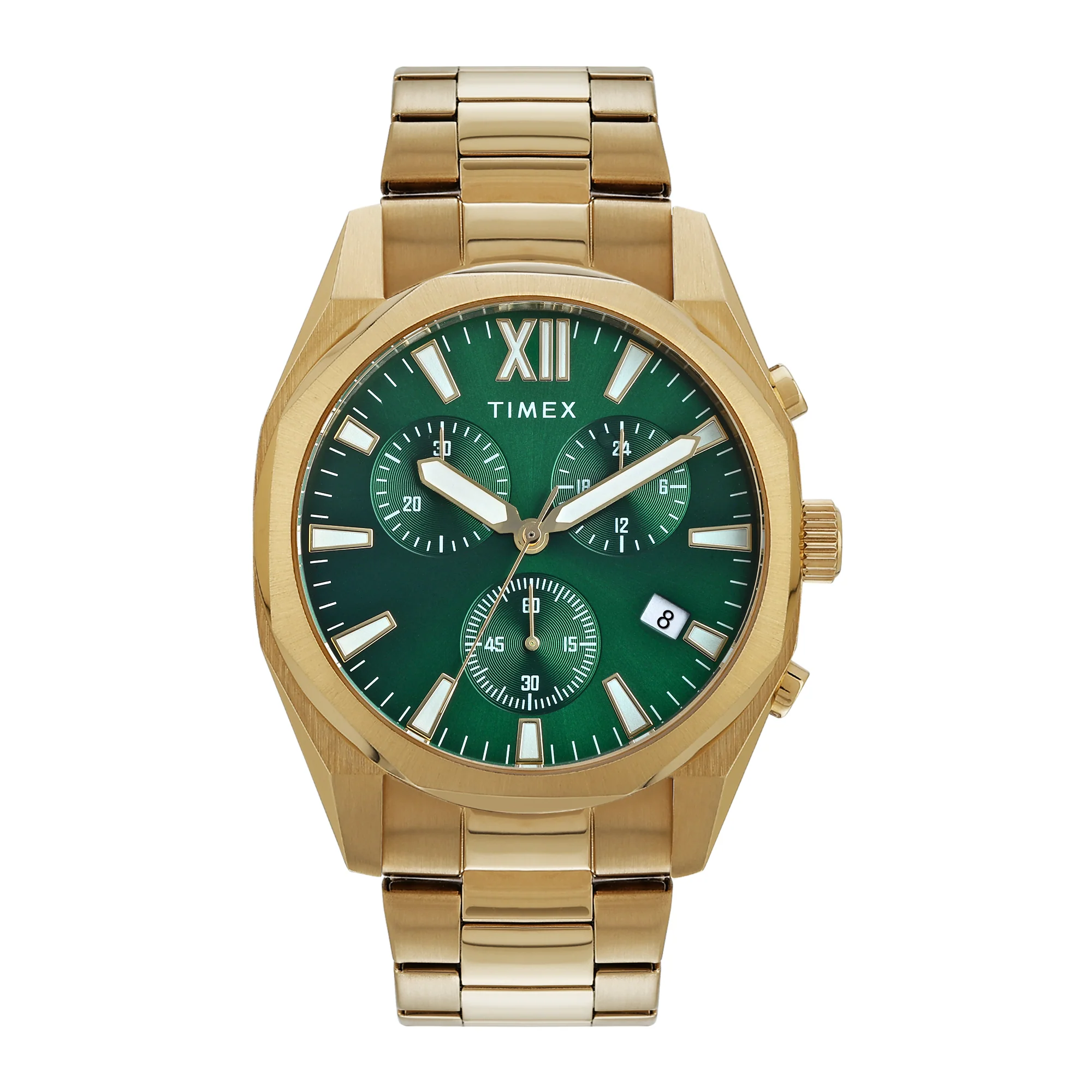 Timex Green Round Dial Analog Chronograph Men's Watch - TWEG296SMU06