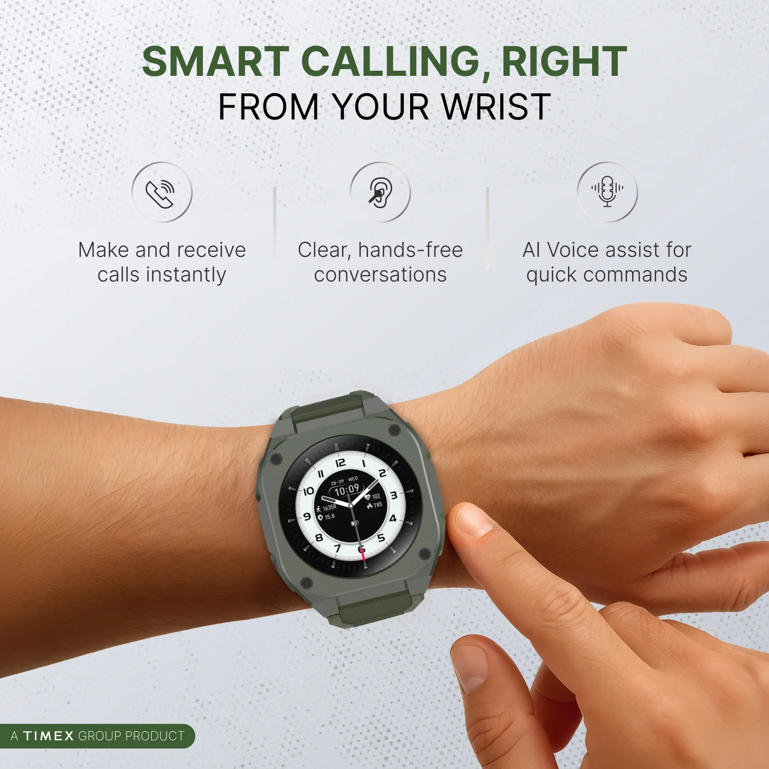 TIMEX Smart Halo 1.32(3.3cm) AMOLED Display with BT Calling Smartwatch for Unisex - TWTXW1101T - Image 2