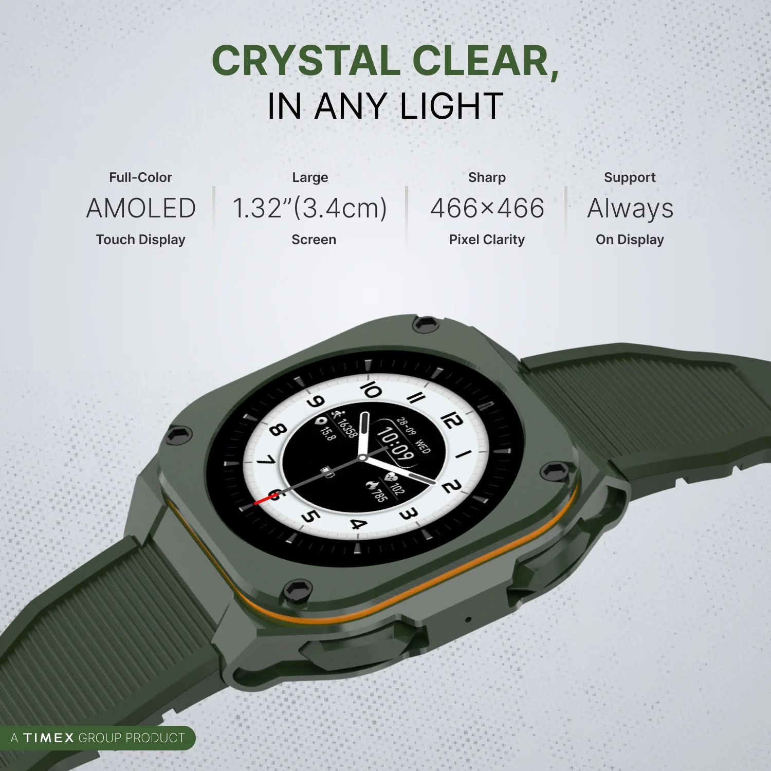 TIMEX Smart Halo 1.32(3.3cm) AMOLED Display with BT Calling Smartwatch for Unisex - TWTXW1101T - Image 3