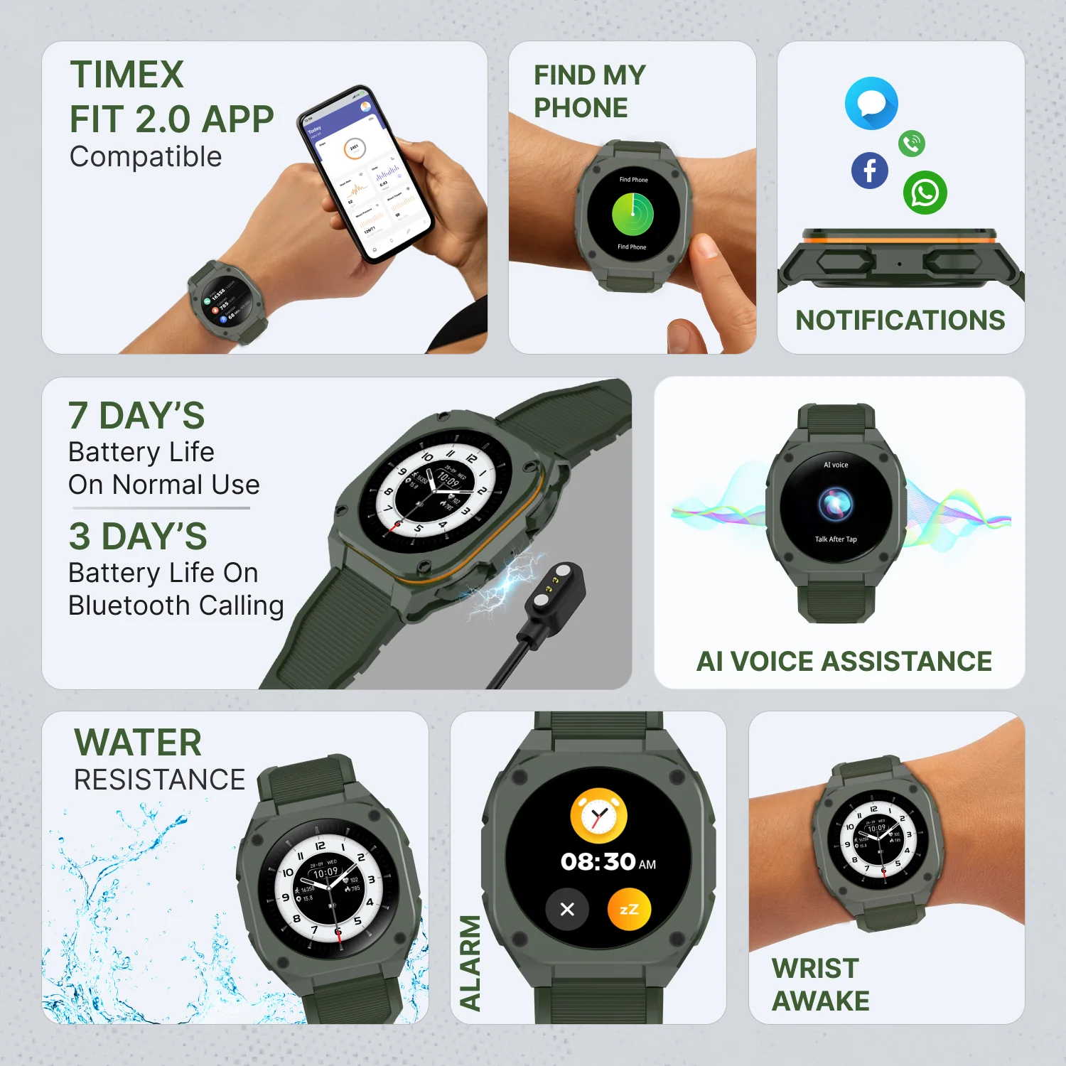 TIMEX Smart Halo 1.32(3.3cm) AMOLED Display with BT Calling Smartwatch for Unisex - TWTXW1101T - Image 4
