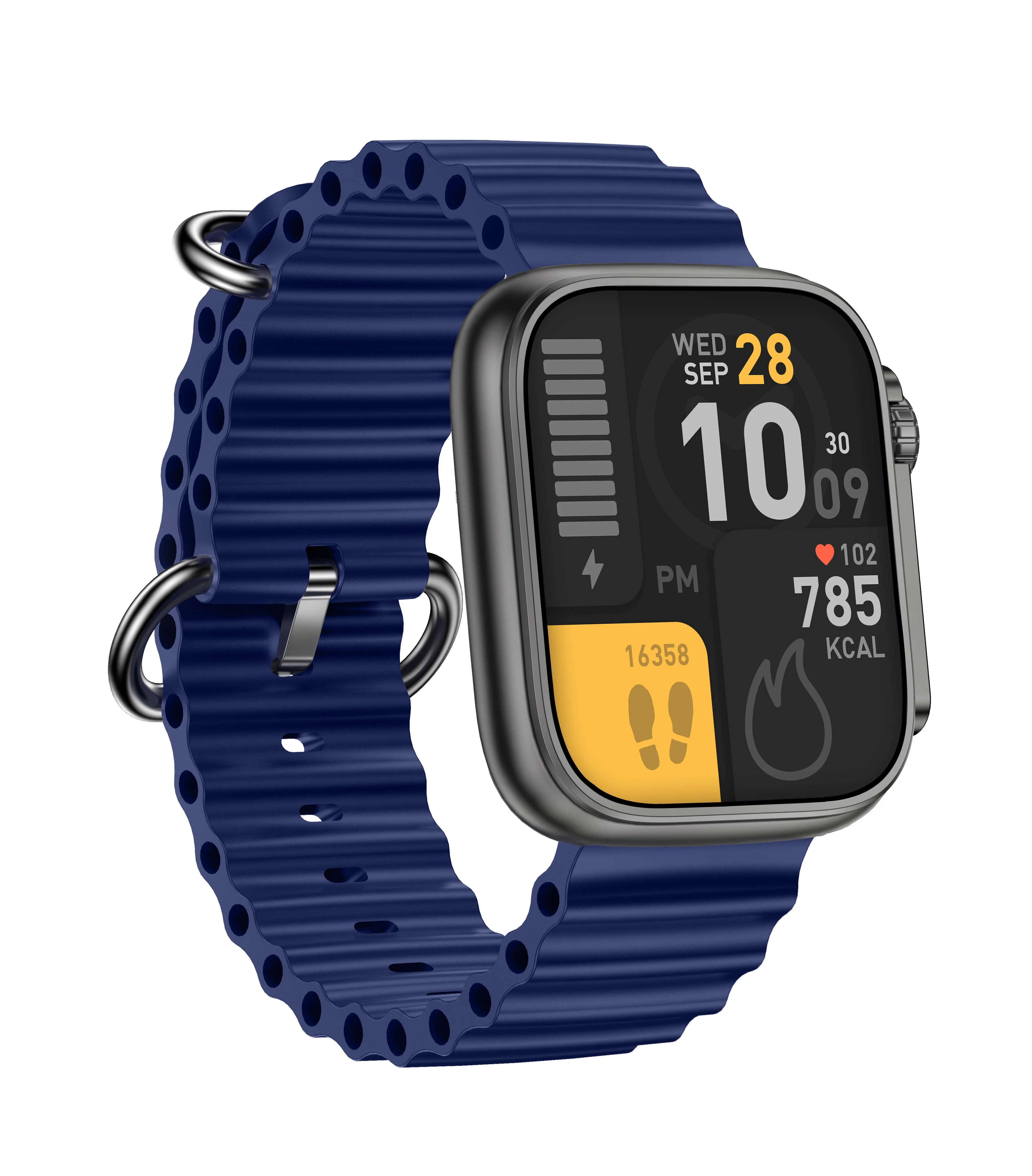 Timex iConnect Edge 1.83 inches (4.64 cm) Display with Functional Crown and BT Calling Smartwatch For Unisex - TWIXW703T