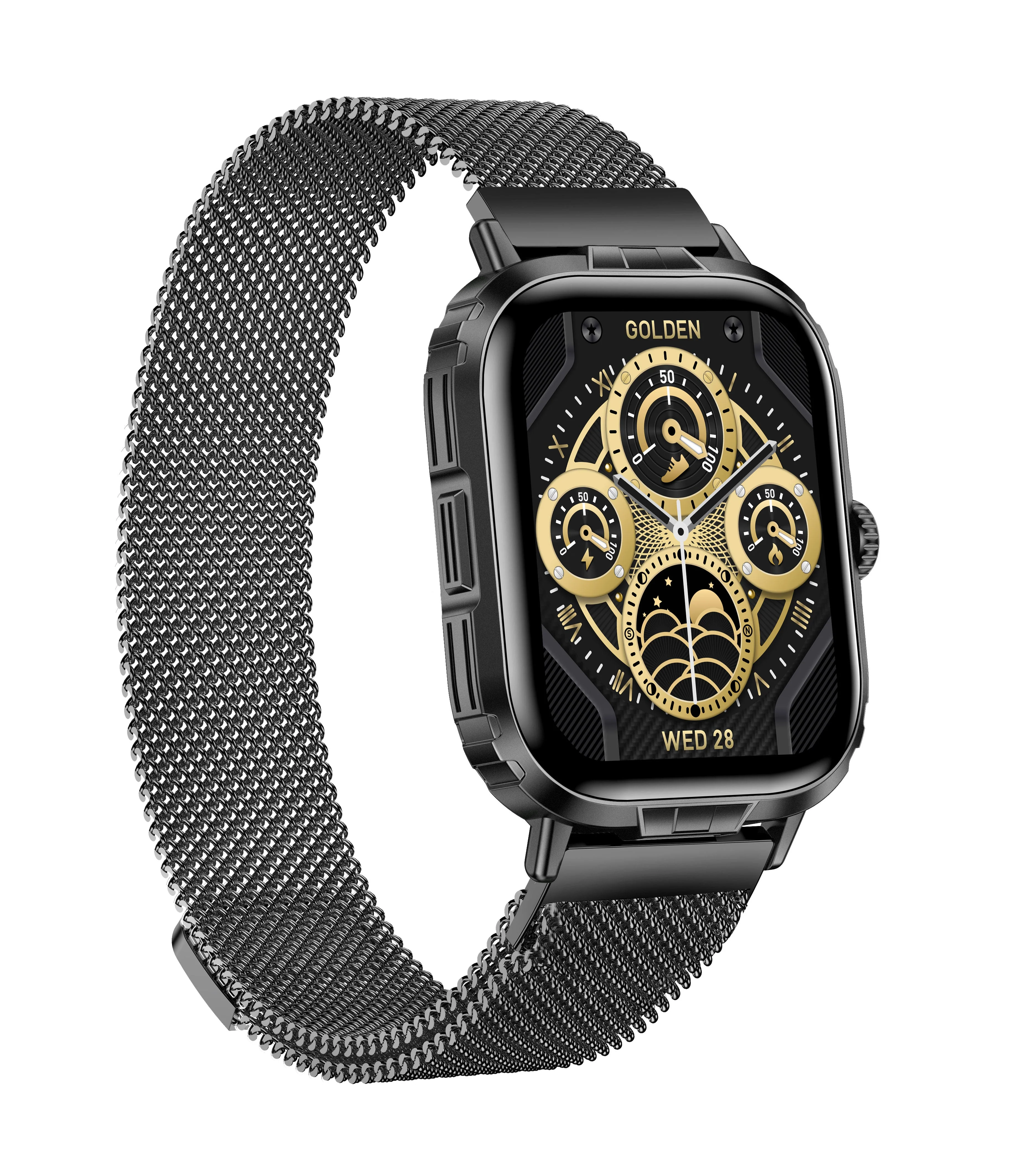 Timex iConnect Go+ 1.83 inches (4.64 cm) Display with Metallic Body and BT Calling Smartwatch For Unisex - TWIXW1002T