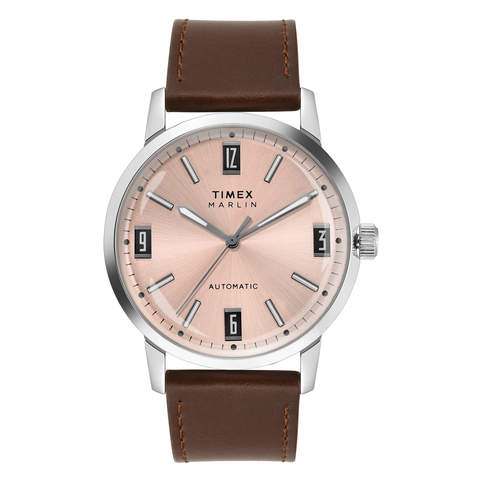 Timex Marlin Pink Round Dial Mechanical Automatic Men's Watch - TWEG26701