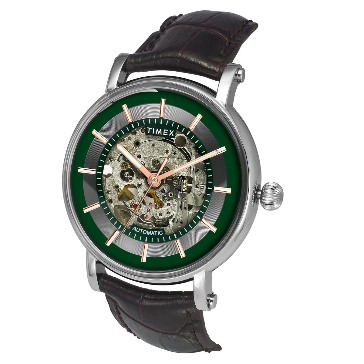 Timex Men Automatic Green Round Stainless Steel Dial Watch- TWEG16718 - Image 2
