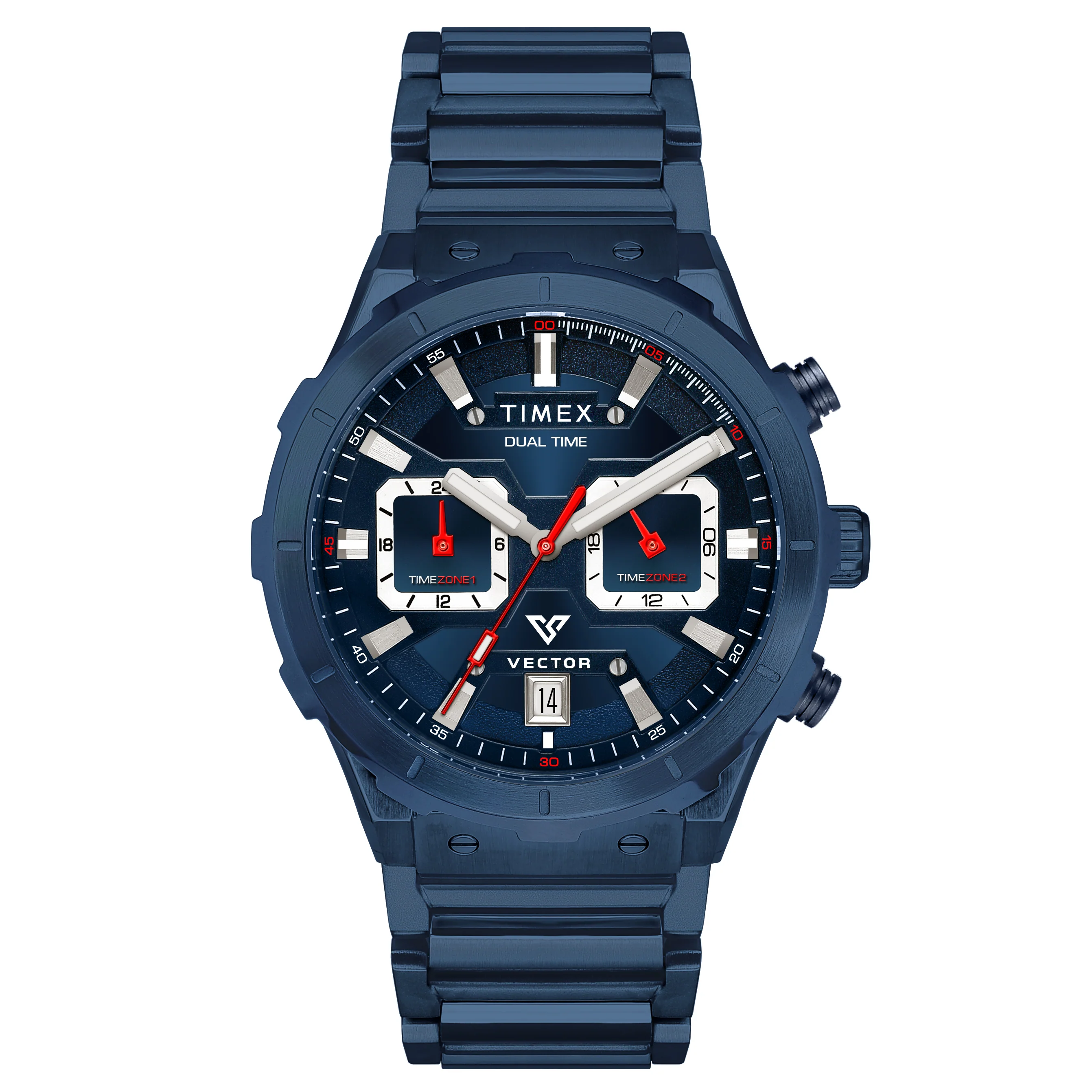 TIMEX Men Blue Round Dial Analog Chronograph Watch - TWEG24801