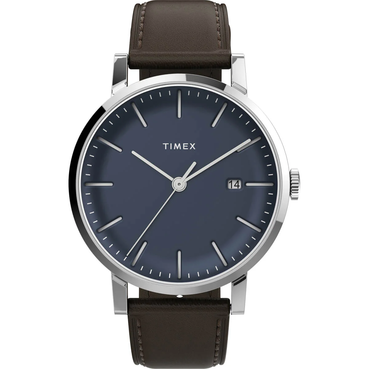 Timex City Collection Men's Quartz Analog Stainless Steel Dial Round Case Date-Window Function Watch -TW2V36500