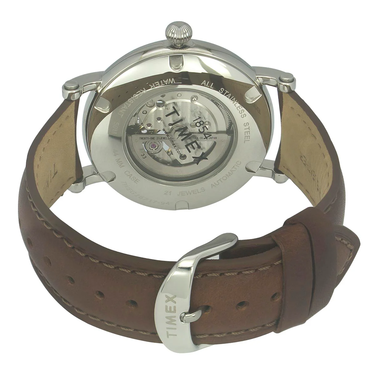 Timex E Class Men's Green Dial Round Case Automatic Function Watch -TWEG16717 - Image 5