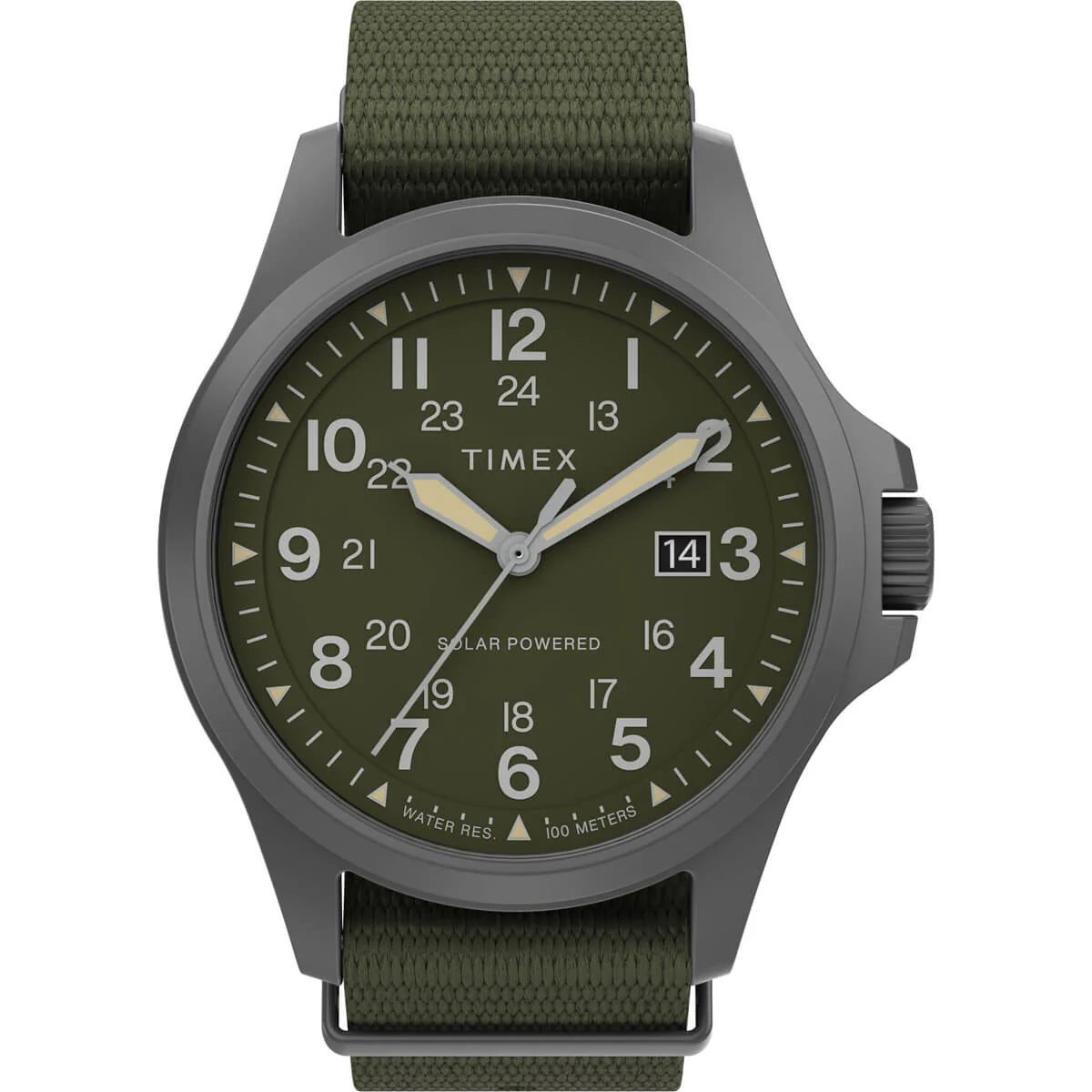 Timex Outdoor Men's Quartz Analog Gunmetal Dial Round Case Stainless-Steel Function  Watch -TW2V03700