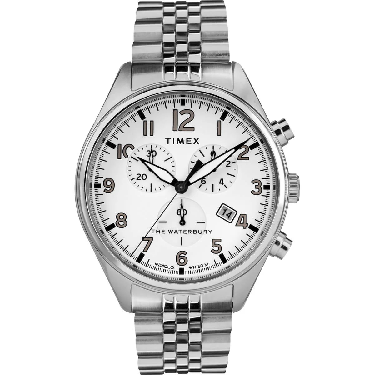 Timex Heritage Collection Men's Quartz Analog Stainless Steel Dial Round Case Chronograph Function Watch -TW2R88500