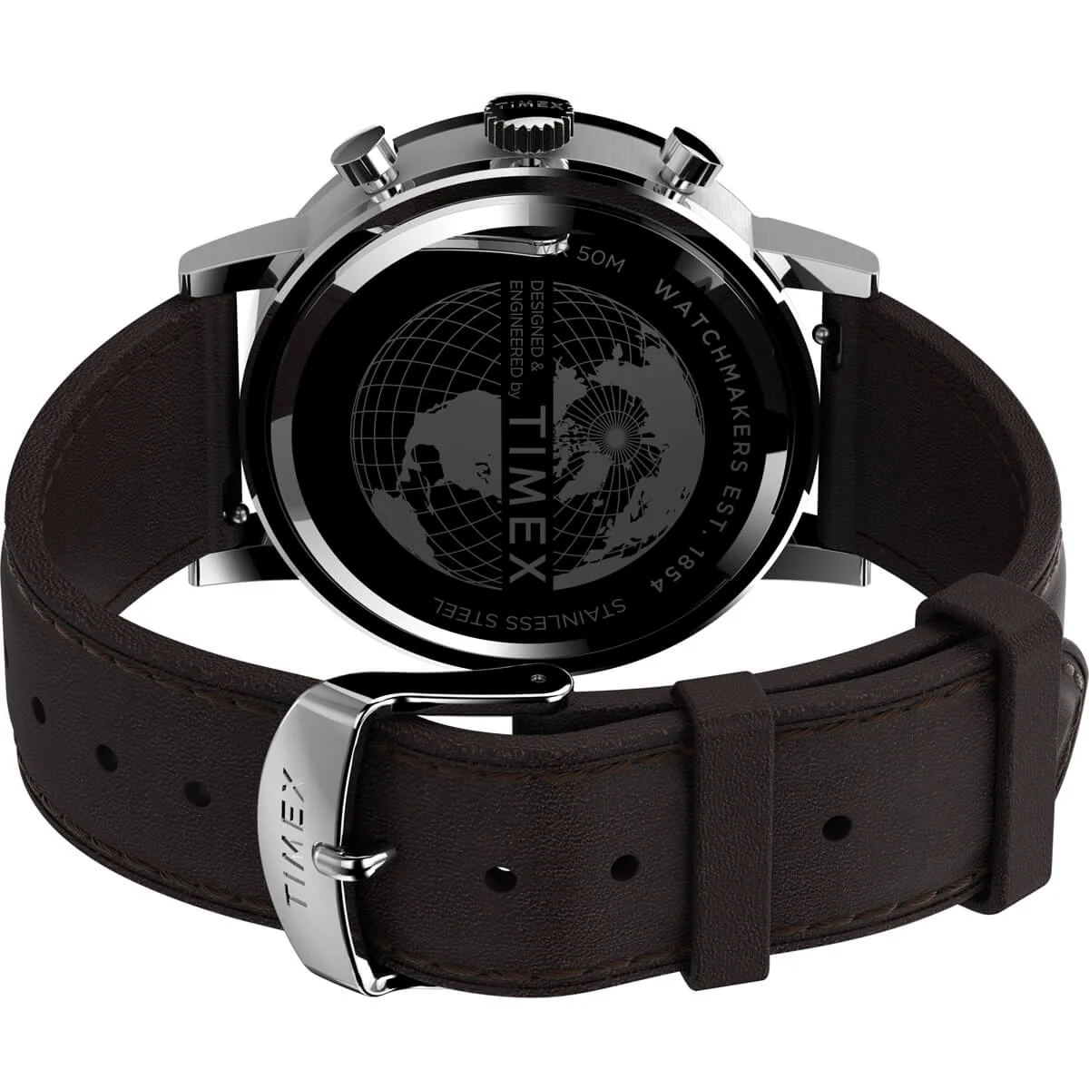 Timex City Collection Men's Quartz Analog Stainless Steel Dial Round Case Chronograph Function Watch -TW2V36600 - Image 3