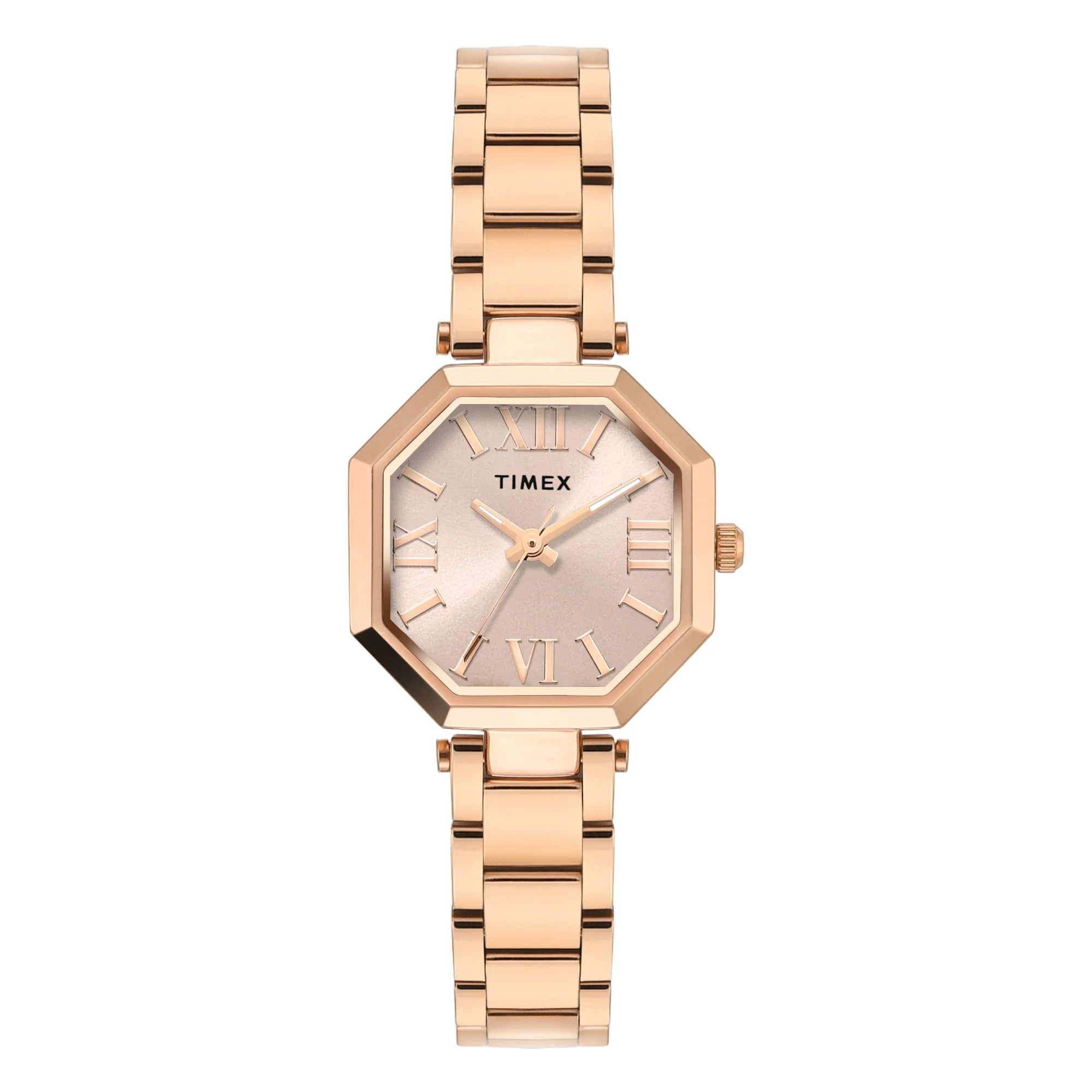Timex Trendline Octagonal 26mm Rose Gold Dial Analog Women Watch - TWEL26903