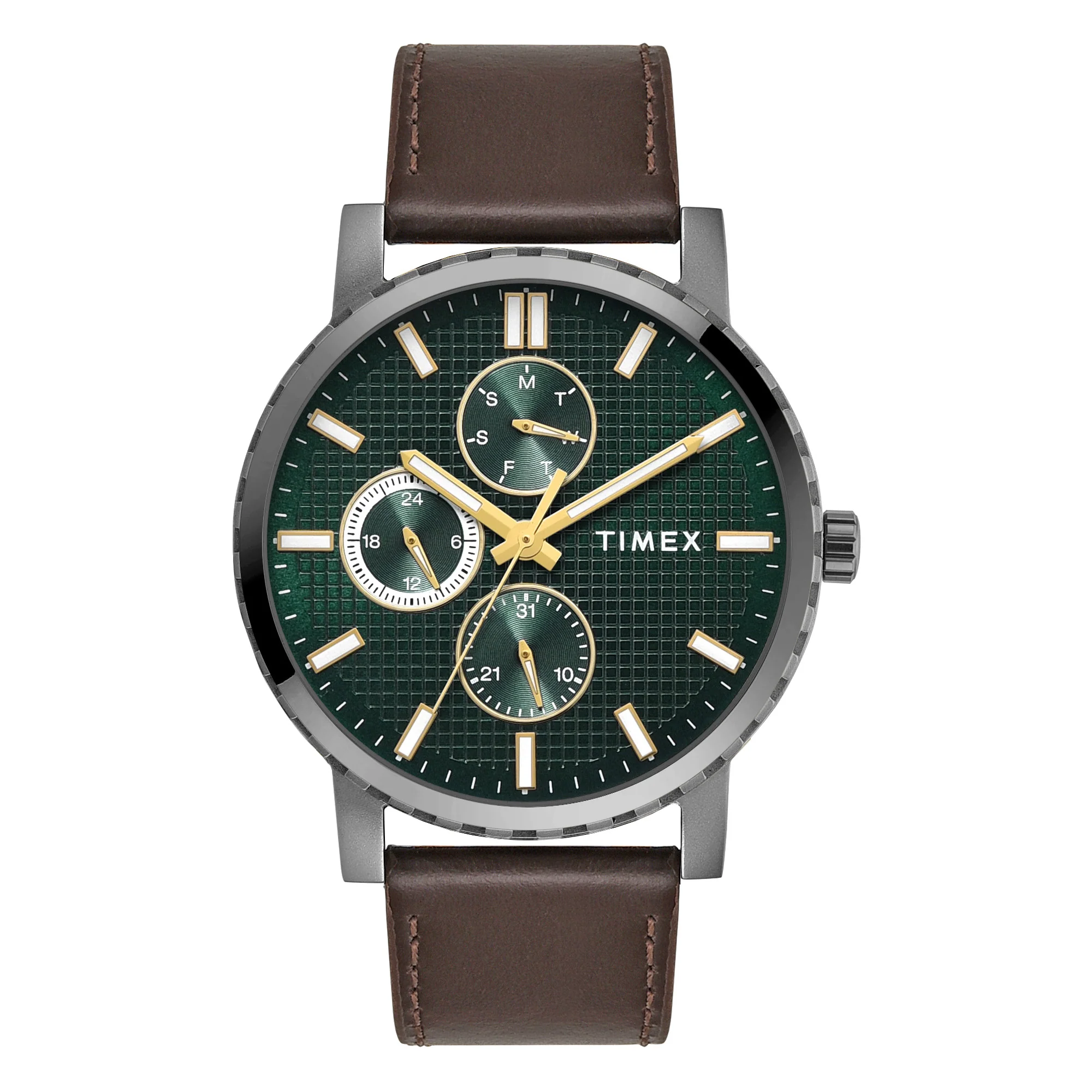 Timex Trendline Round 44mm Green Dial Analog Men Watch - TWEG34700