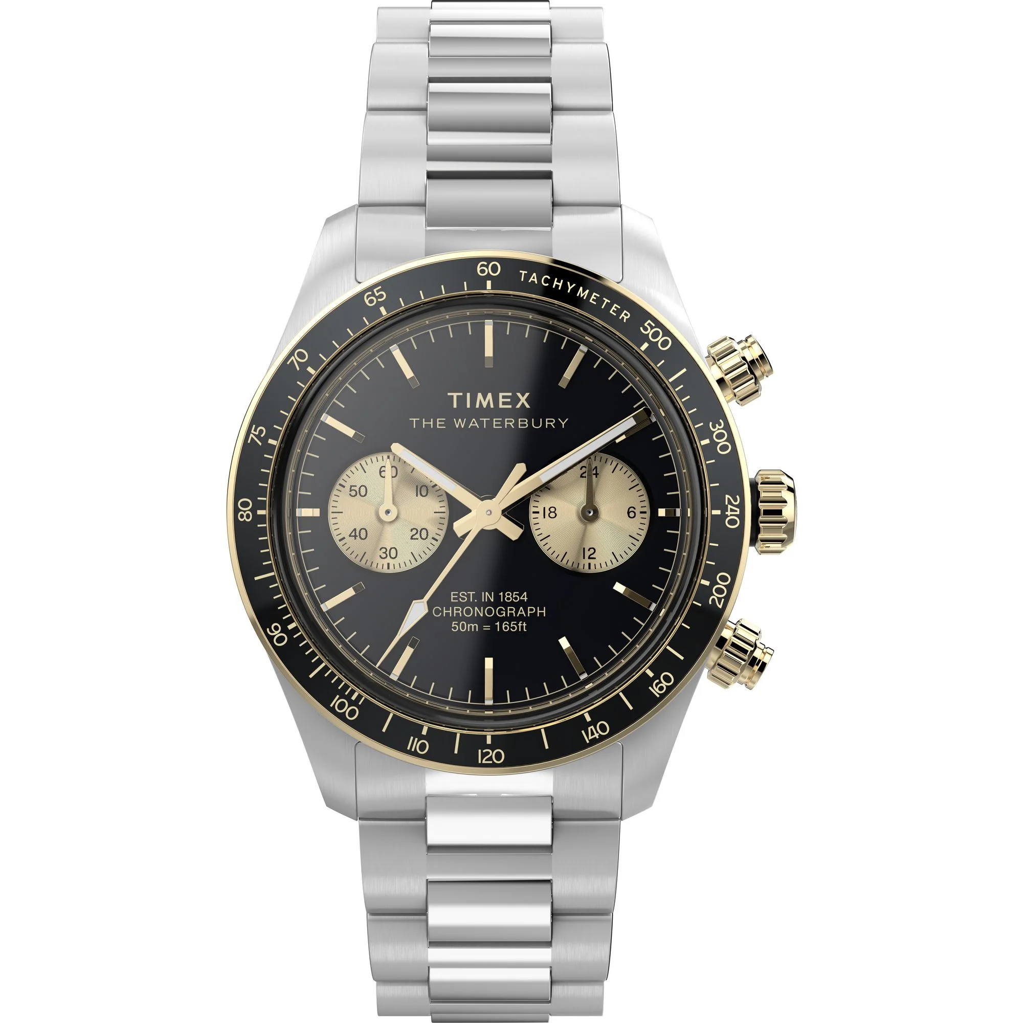 TIMEX Waterbury Black Round Dial Analog Men's Watch - TW2Y24000UJ