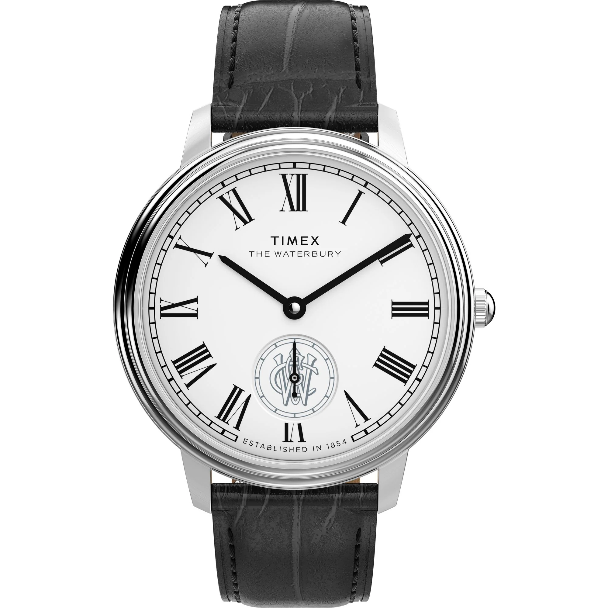 TIMEX Waterbury Silver-Tone Round Dial Analog Men's Watch - TW2Y23100UJ