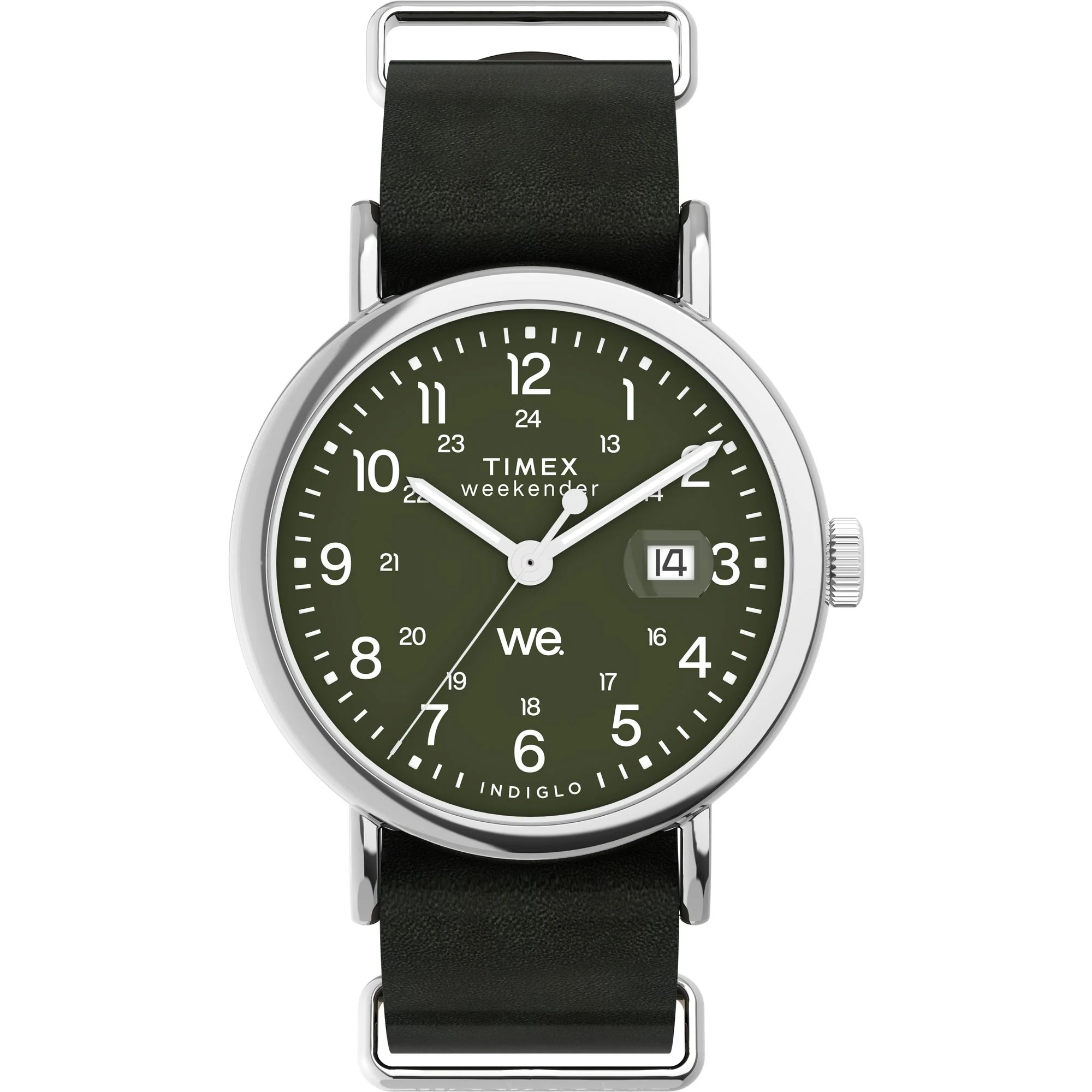 Timex Weekender Round 40mm Green Dial Analog Men Watch - TW2W87000UJ