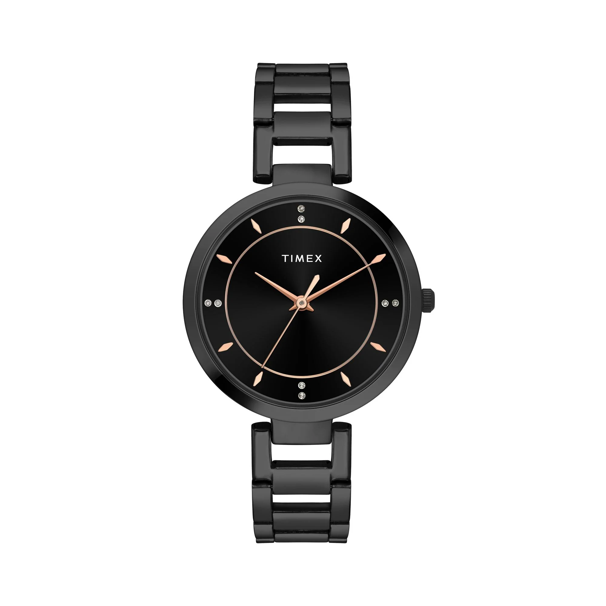 TIMEX Women Black Round Dial Analog Watch - TWEL107SMU14