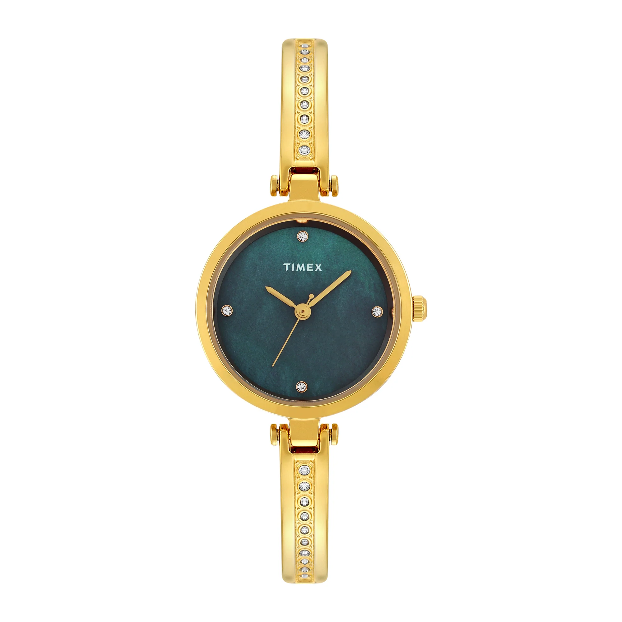 TIMEX Women Mother of Pearl Green Round Dial Analog Watch - TWEL200SMU03