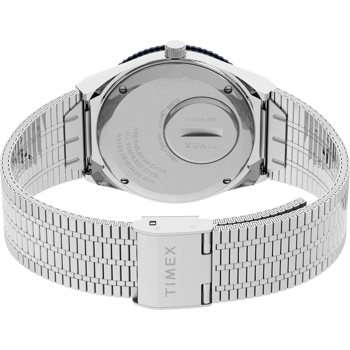 Q Timex 3 Hands Women's Analog Blue Dial Coloured Quartz Watch, Round Dial with 36 mm Case width - TW2U95500UJ - Image 4