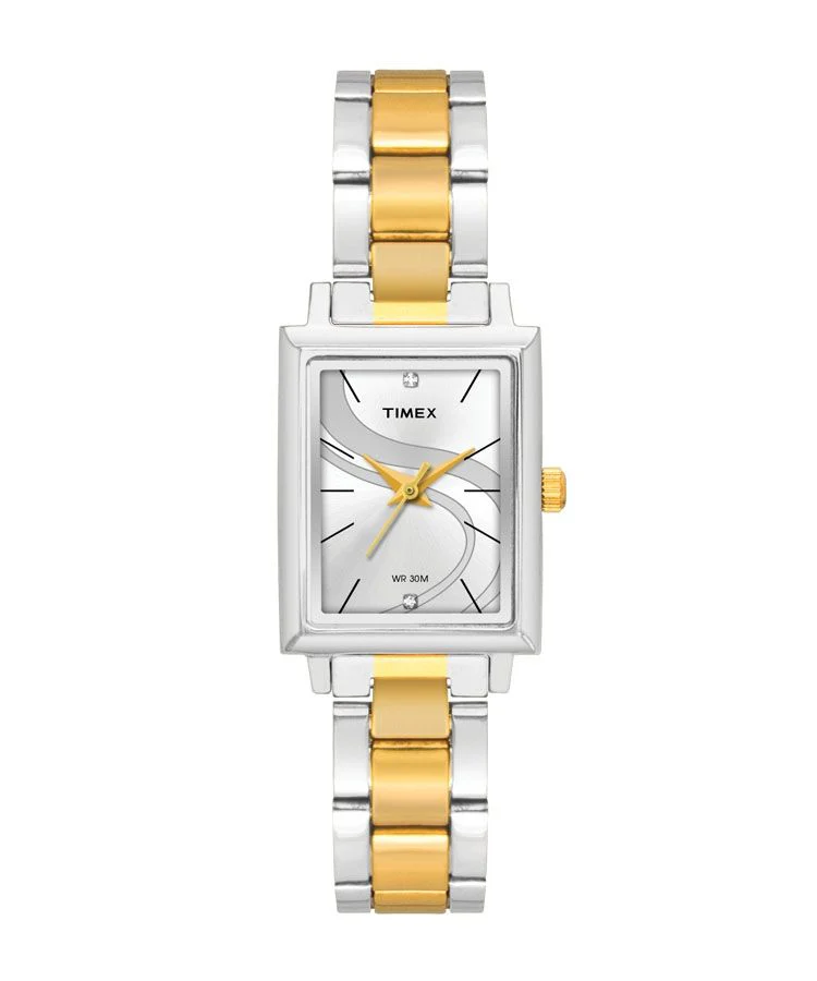 Timex Classics Pairs Silver Dial Case 3 Hands Function Watch -TW00PR193