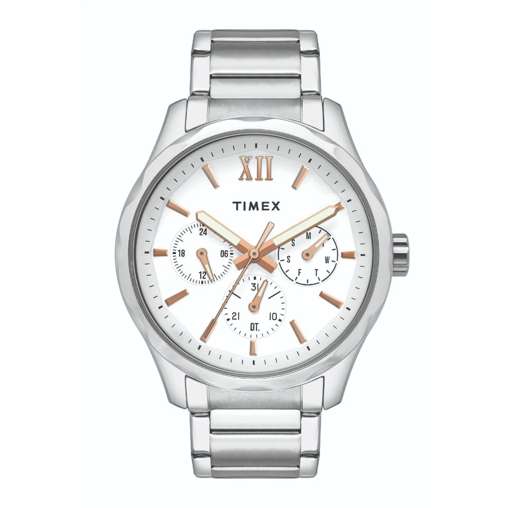Timex Empera Men's White Dial Round Case Multifunction Function Watch -TW0TG7602