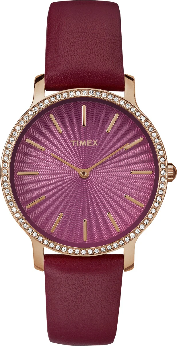 Timex City Collection Women's Quartz Analog Gold-Tone Dial Round Case Watch -TW2R51100