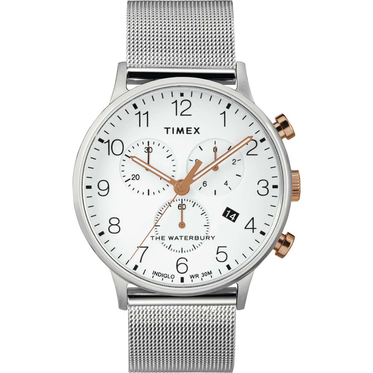 Timex Heritage Collection Men's Quartz Analog Stainless Steel Dial Round Case Stainless-Steel Function Watch -TW2T36700
