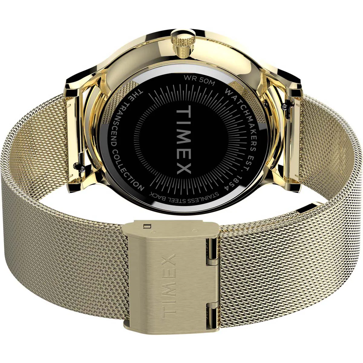 Timex Global Women's Gold-Tone Dial Case Stainless-Steel-Mesh-Bracelet Function Watch -TW2T74600 - Image 4