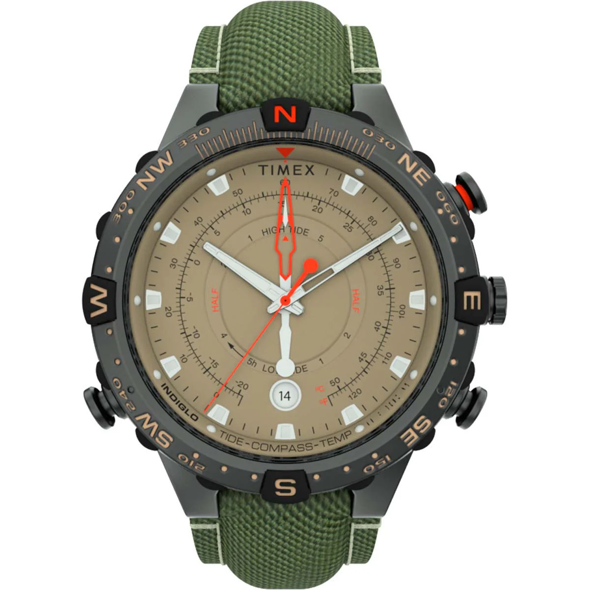 Timex Military Men's Quartz Analog Gunmetal Dial Round Case Stainless-Steel Function  Watch -TW2T76500