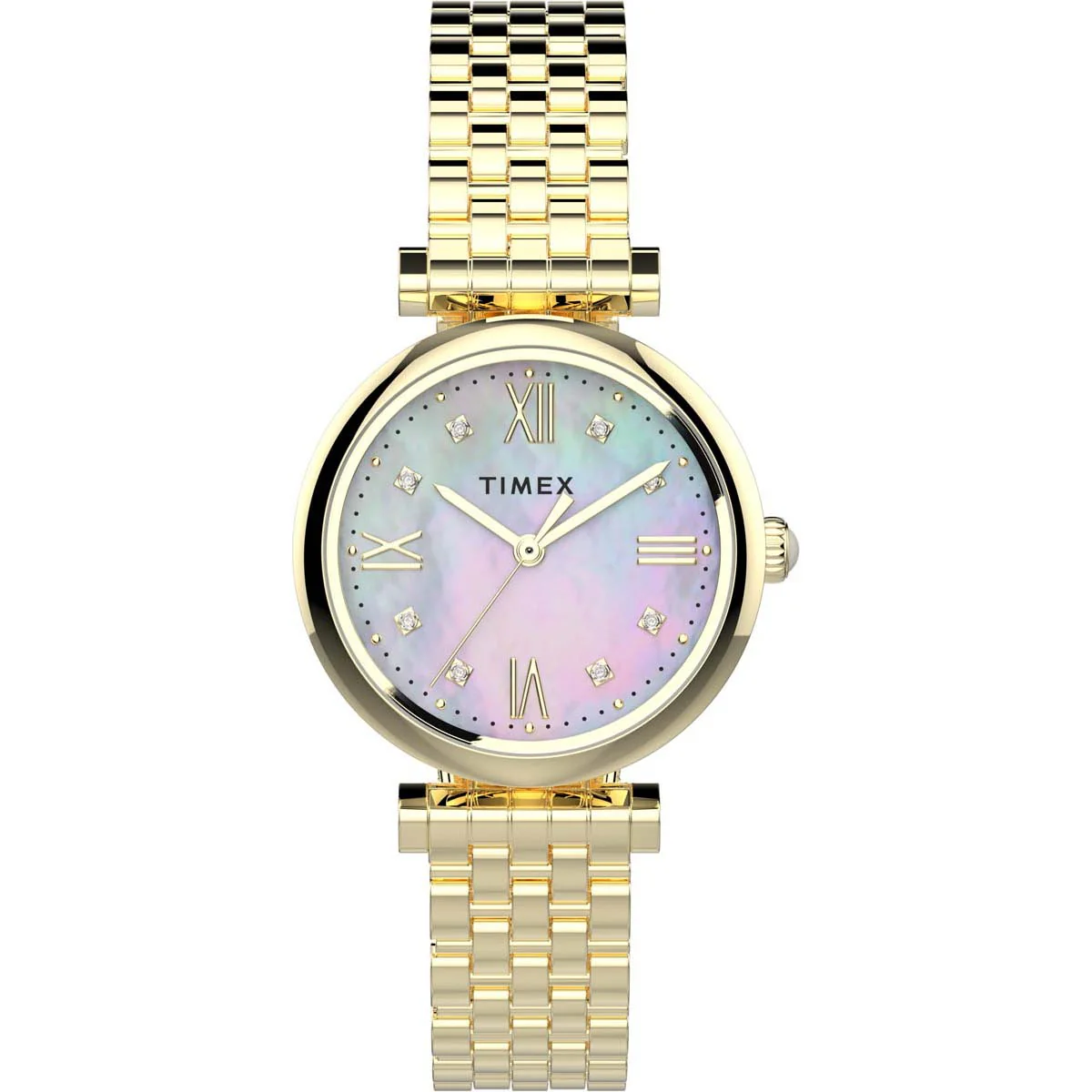 Timex Global Women's Gold-Tone Dial Case Stainless-Steel Function Watch -TW2T78900 - Image 6