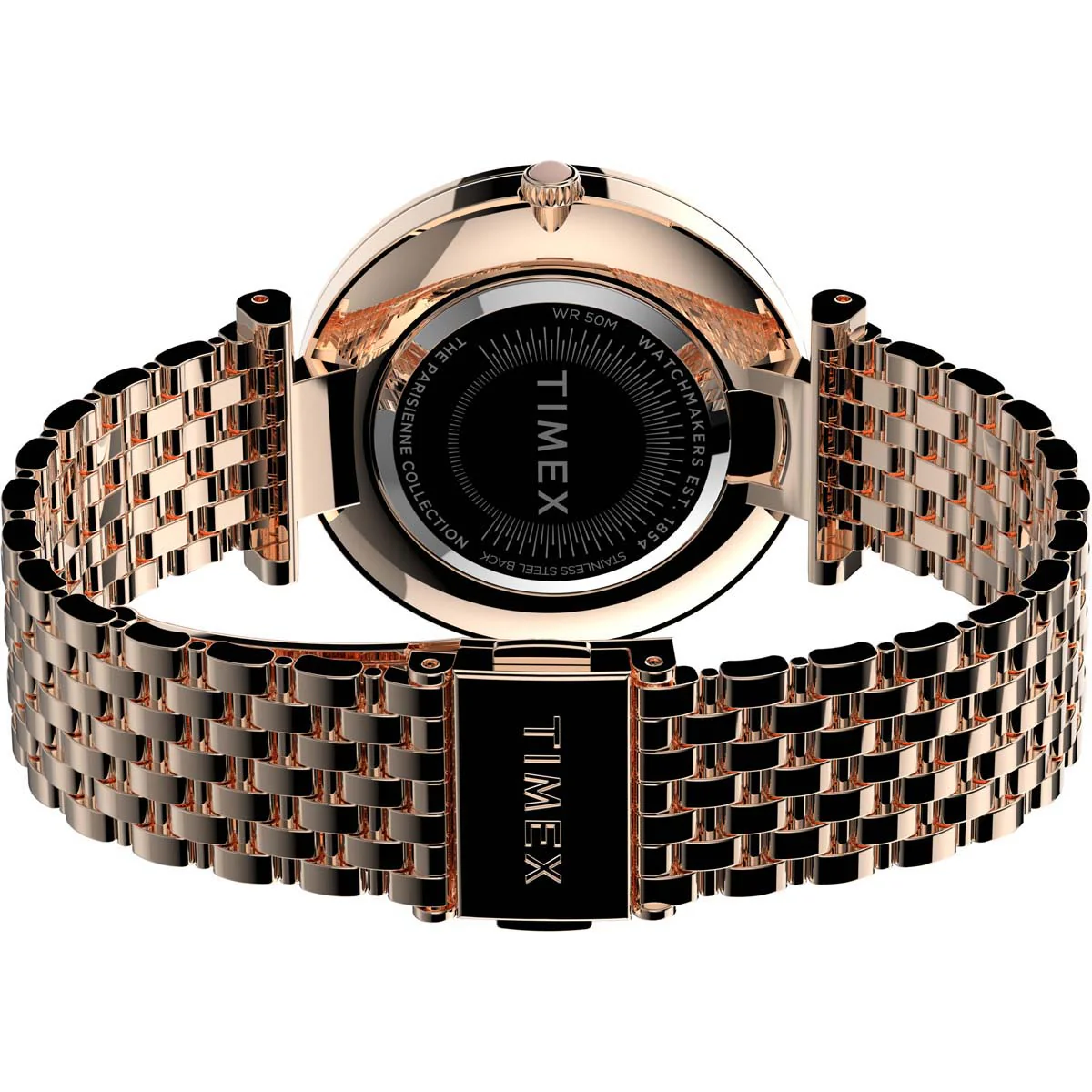 Timex City Collection Women's Quartz Analog Rose Gold-Tone Dial Round Case Stainless-Steel Function  Watch -TW2T79200 - Image 9