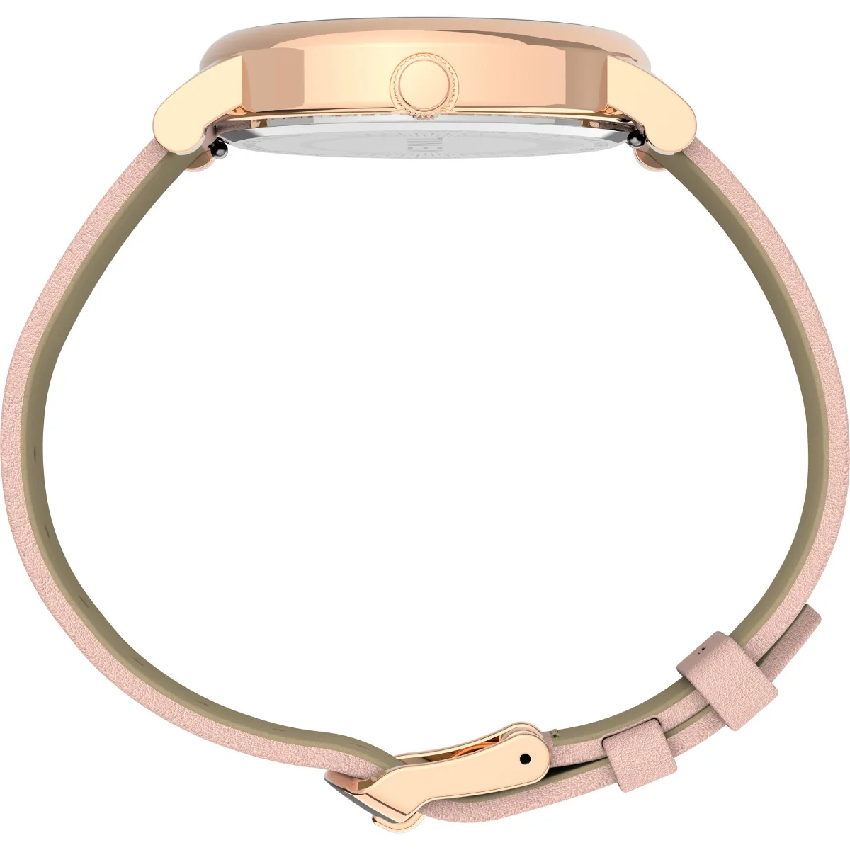 Timex City Collection Women's Quartz Analog Rose Gold-Tone Dial Case Leather-Strap Function Watch -TW2U18500 - Image 3