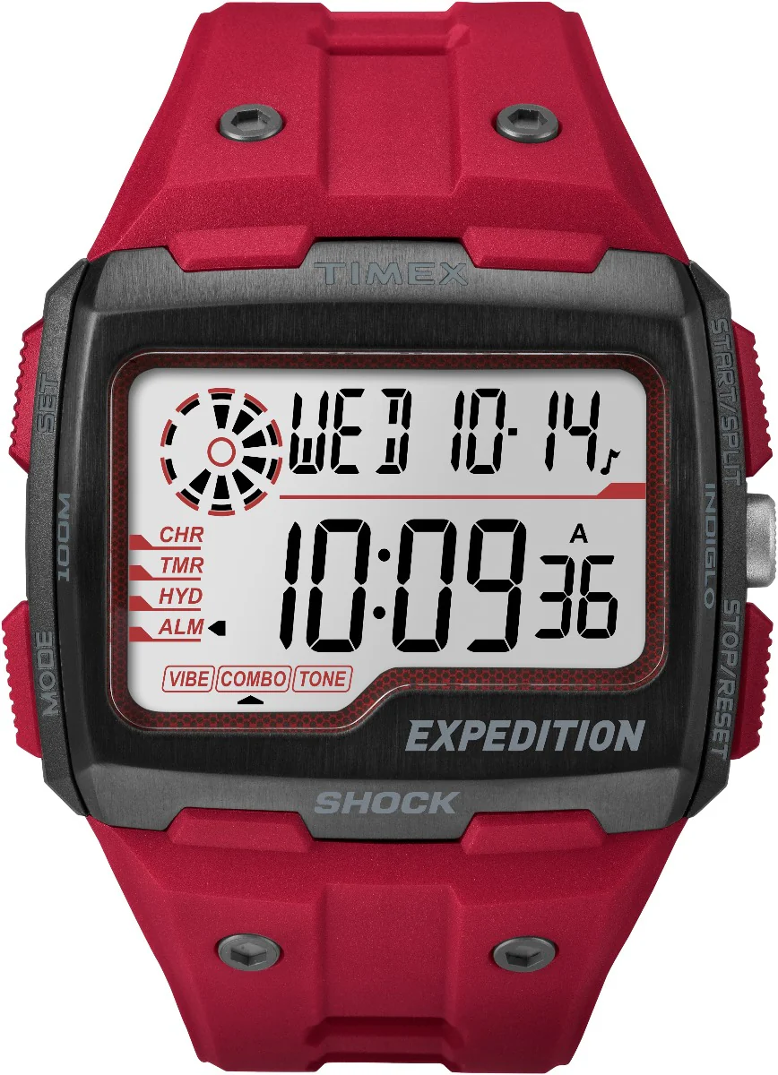 Timex Timex-Common Men's Quartz Analog Black Dial Rectangle Case Rugged-Outdoor-Watch Function Watch -TW4B03900