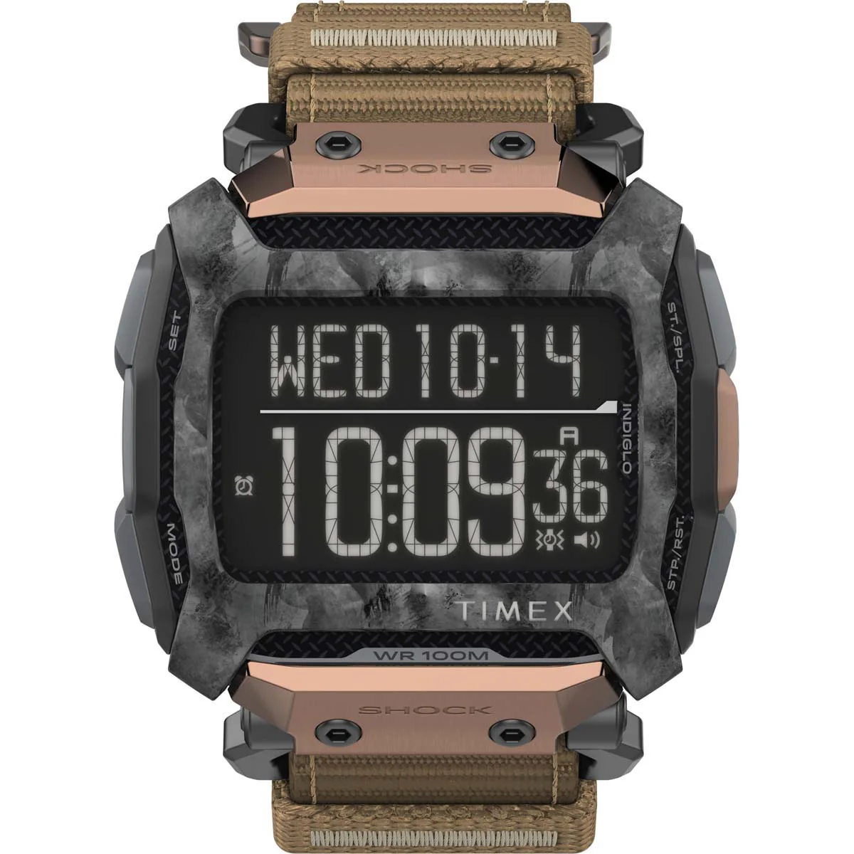 Timex Digital Men's Digital Quartz Black Dial Round Case Shock-Resistant-Watch Function Watch -TW5M28600