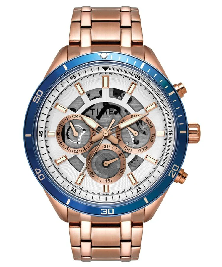 Timex E Class Men's White Dial Round Case Multifunction Function Watch -TWEG15219