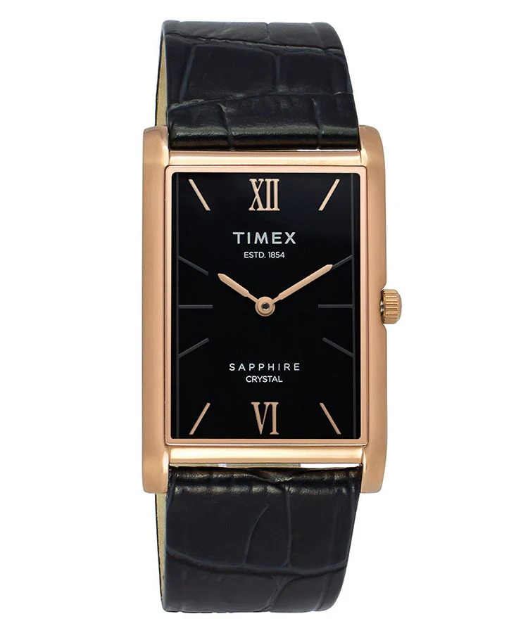 Timex Empera Men's Blue Dial Rectangle Case 2 Hands Function Watch -TWEG17305