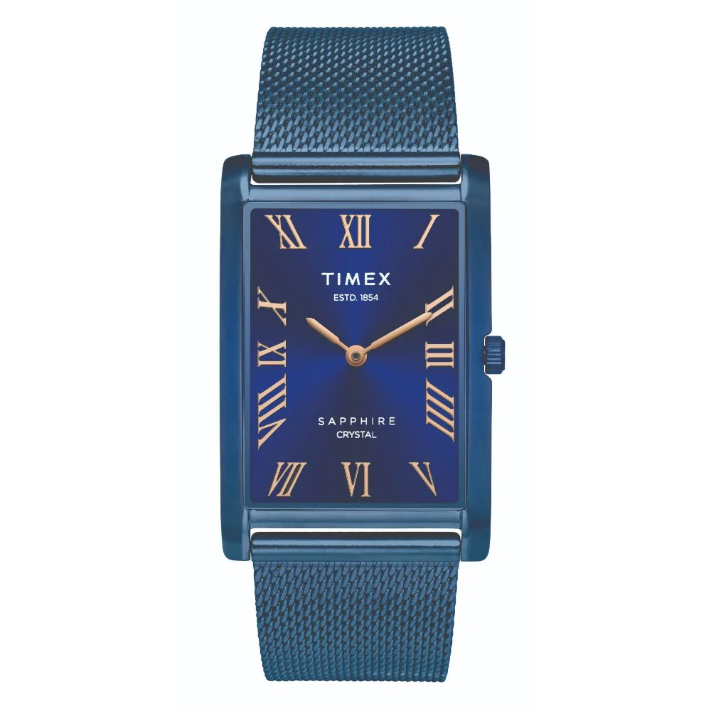 Timex Empera Men's Blue Dial Rectangle Case 2 Hands Function Watch -TWEG17312