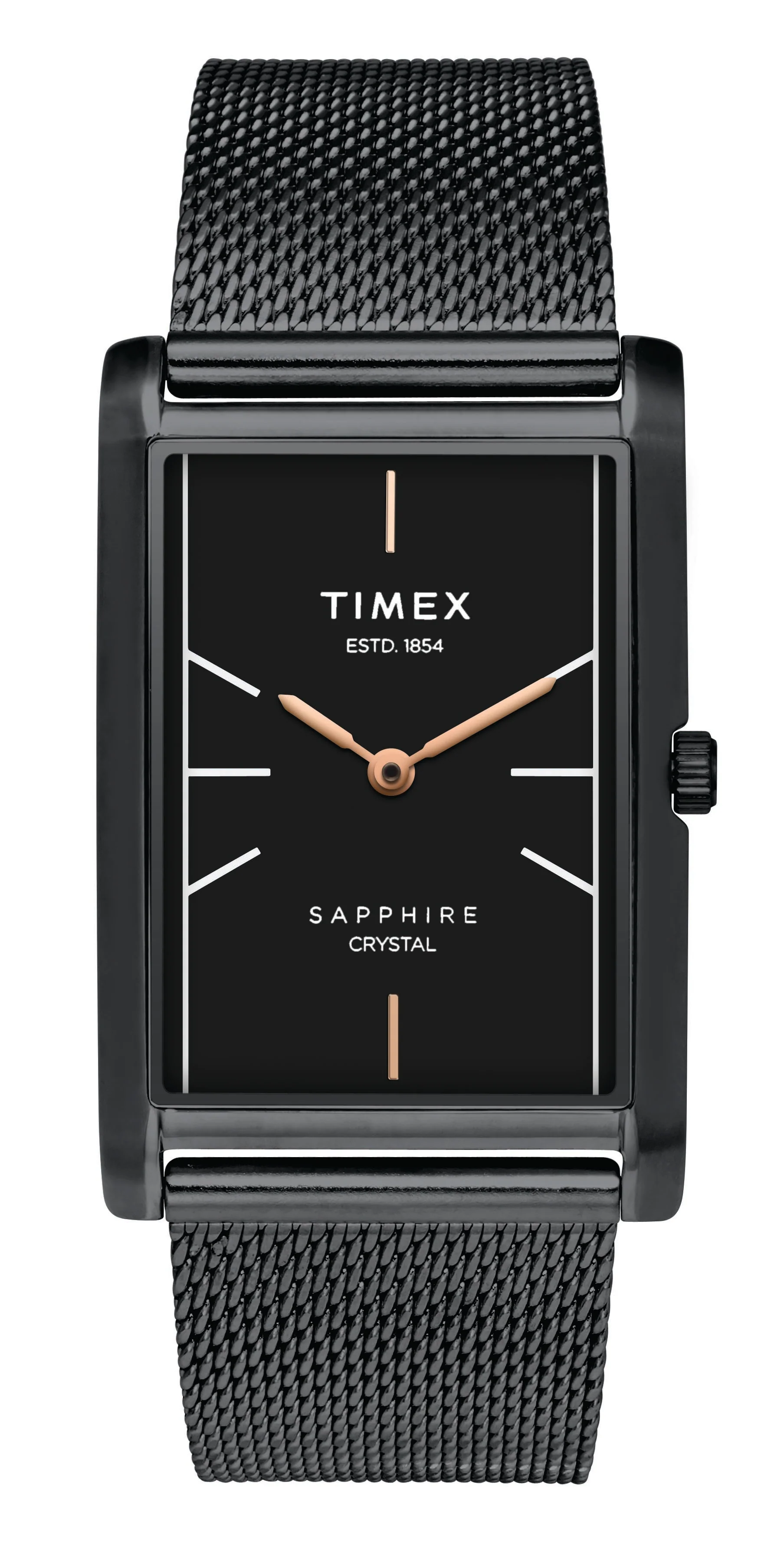 Timex Empera Men's Black Dial Rectangle Case 2 Hands Function Watch -TWEG17313
